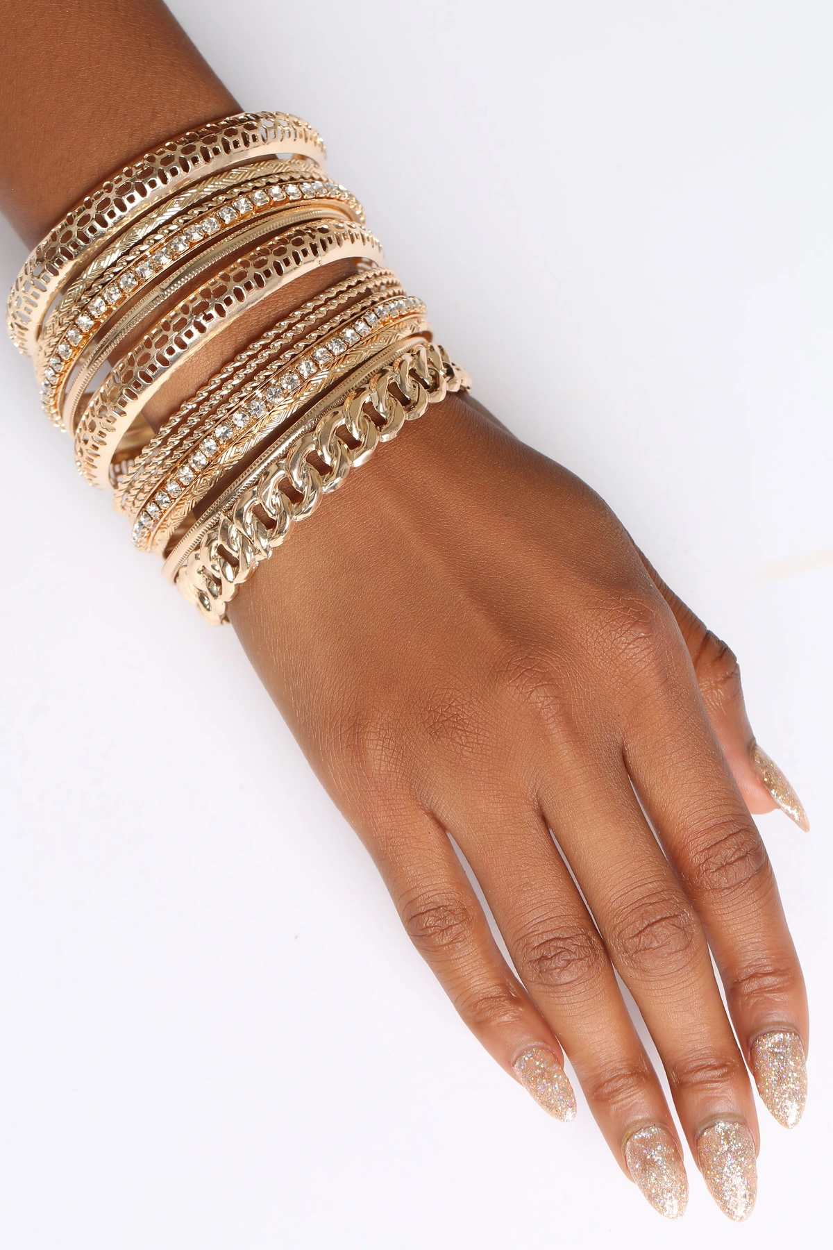 The Whole Fam Bam Bangle Set - Gold — Dourado
