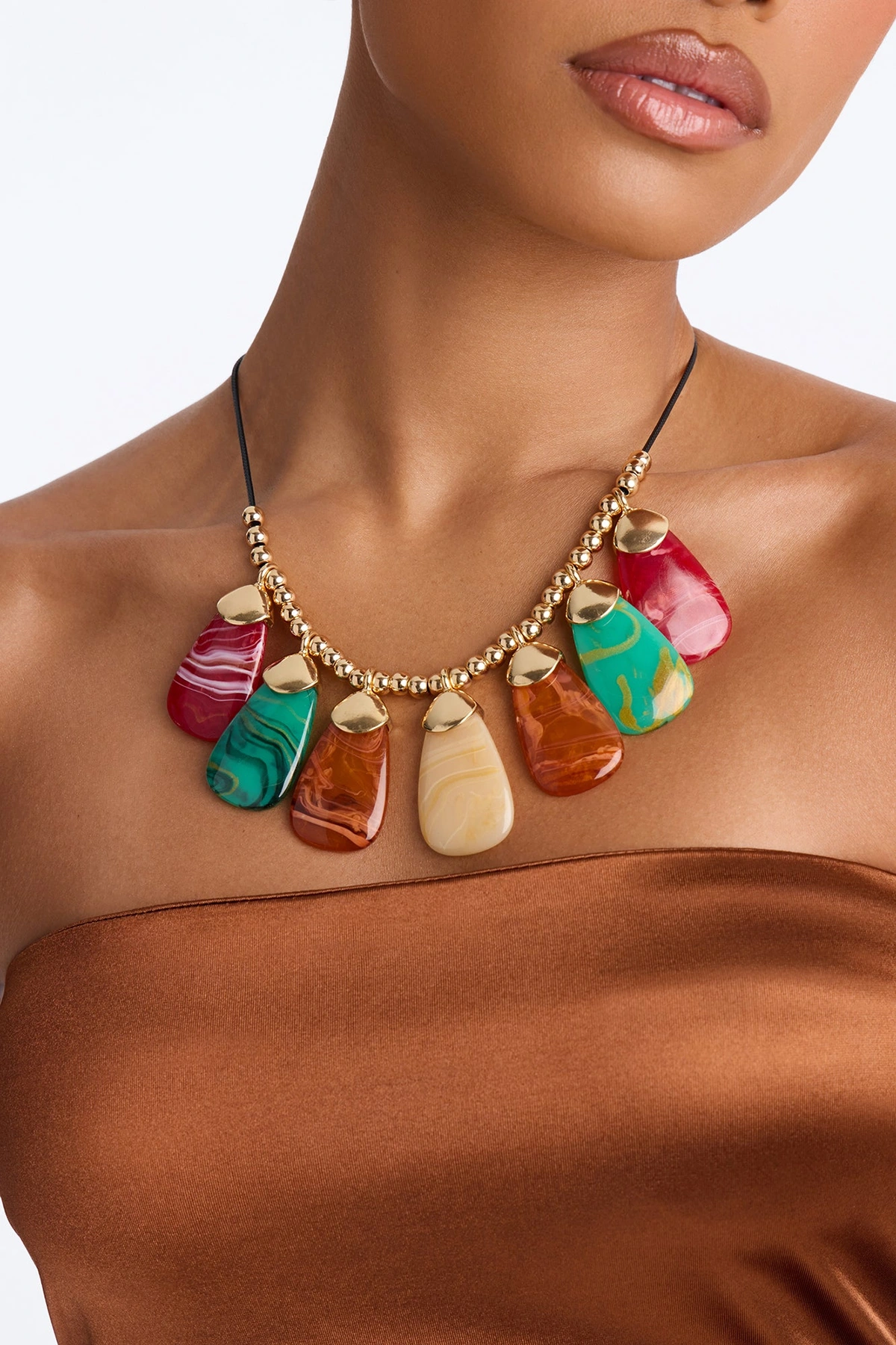 Cabana Cool Down Jeweled Necklace - Multi Color — Multicolor
