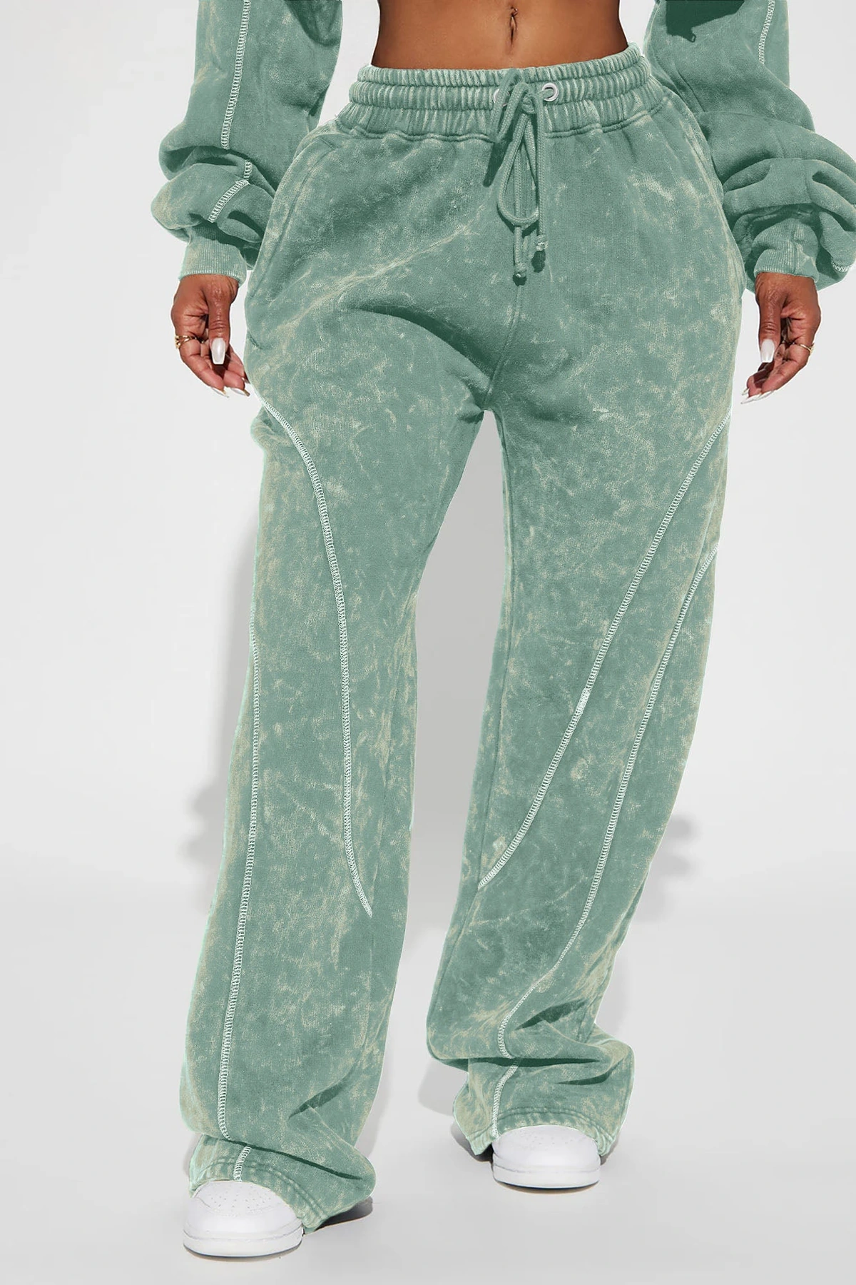 Norah Washed Lounge Pant - Sage — Verde-sálvia