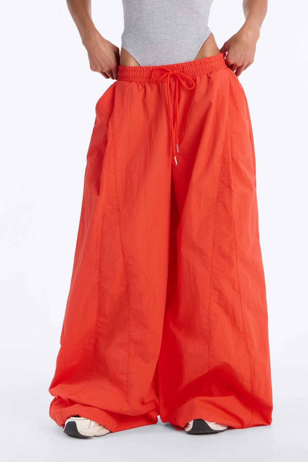 Static Energy Super Wide Leg Windbreaker Pant 33″ - Orange — Laranja
