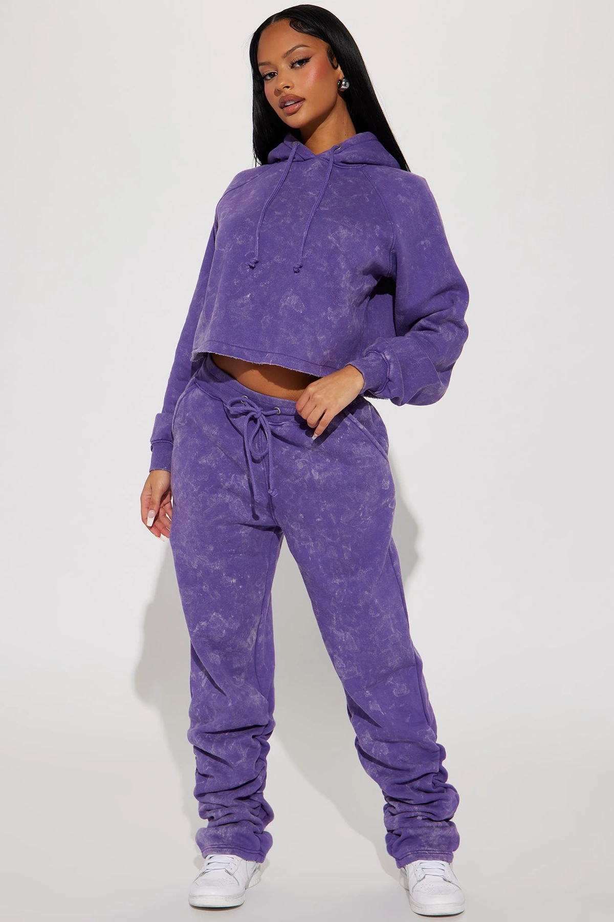 My Time Mineral Wash Jogger Set - Purple — Roxo