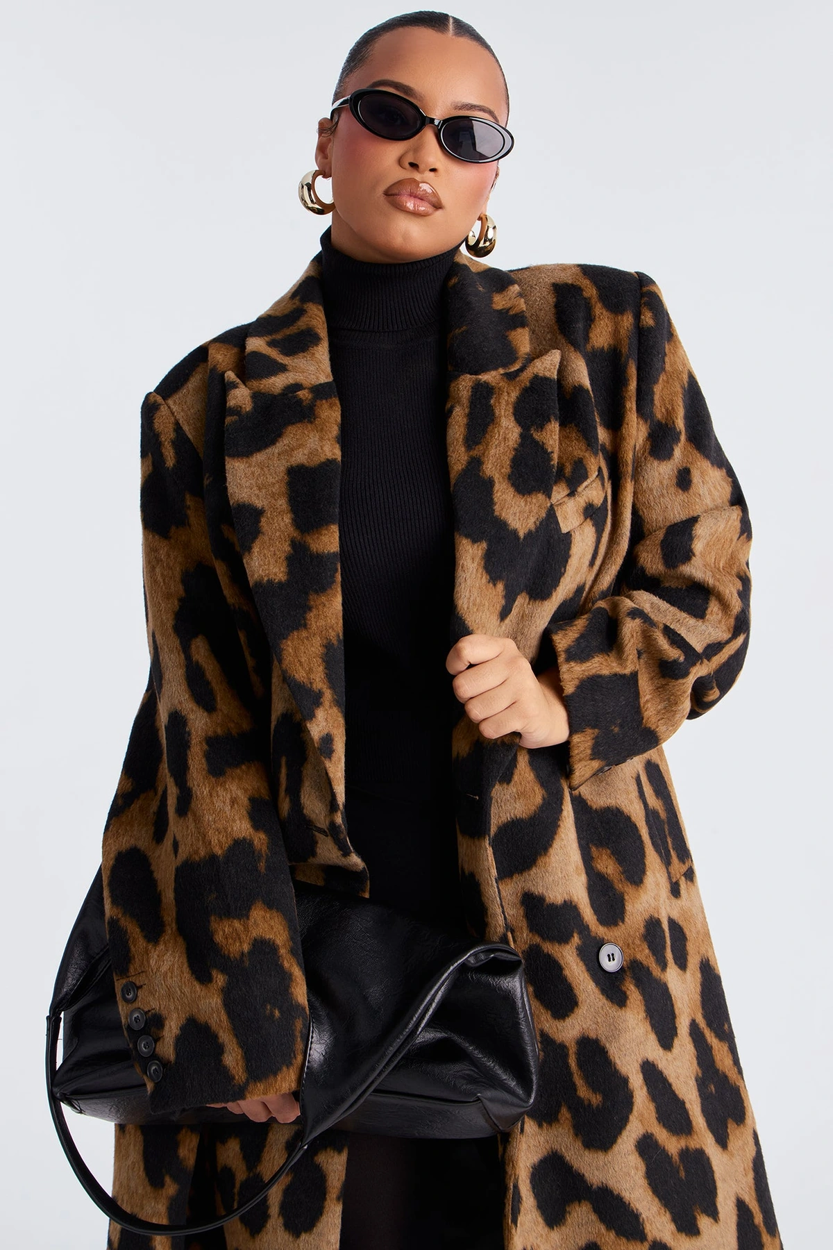 Take The Leap Leopard Double Breasted Coat - Leopard — Leopardo