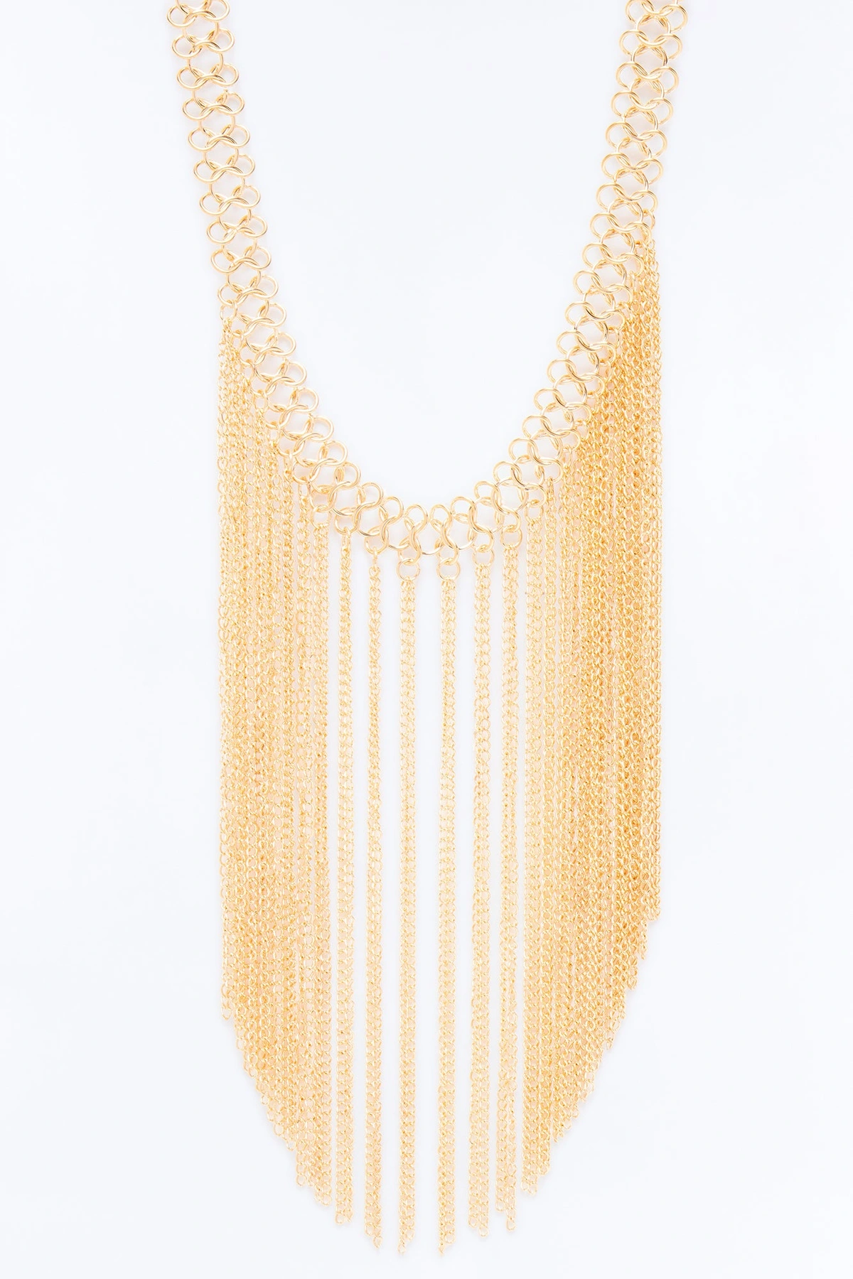 Zaya Fringe Necklace - Gold — Dourado