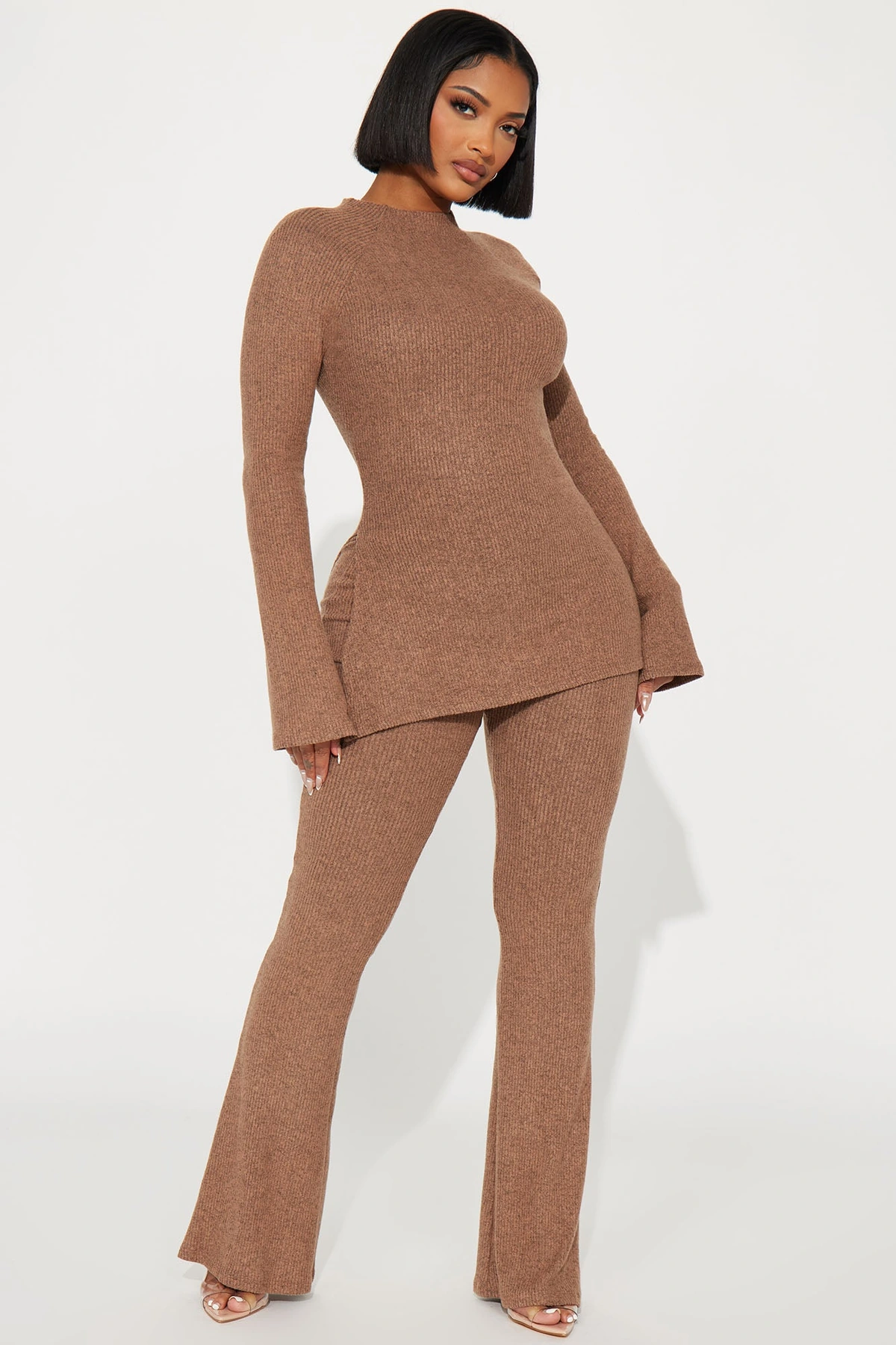 Clarissa Cozy Pant Set - Mocha — Moca