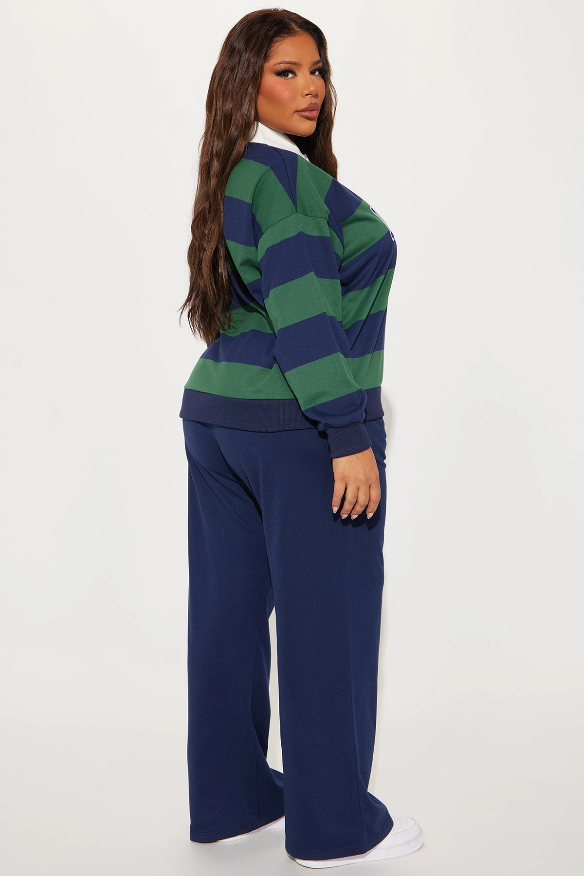 Sporty Day Wide Leg Pant Set - Hunter — Verde-escuro