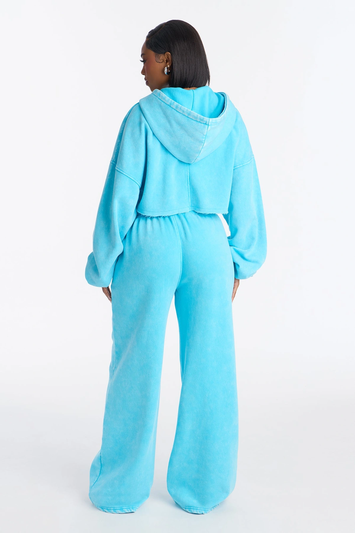 On The Go Fleece Pant Set - Aqua — Aqua