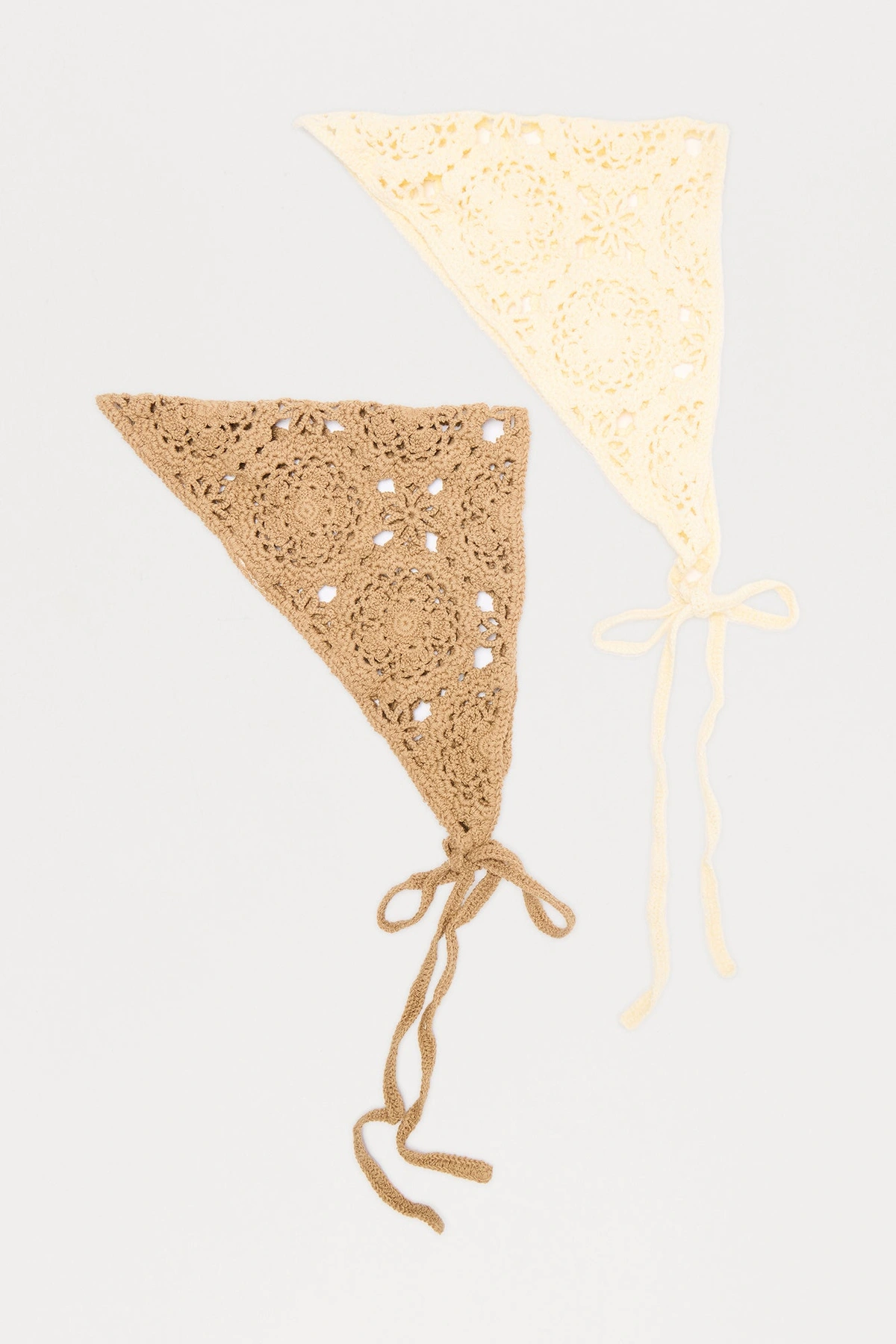 Sweet Haven Crochet Head Wrap Set - Ivory/combo — Marfim/combinação