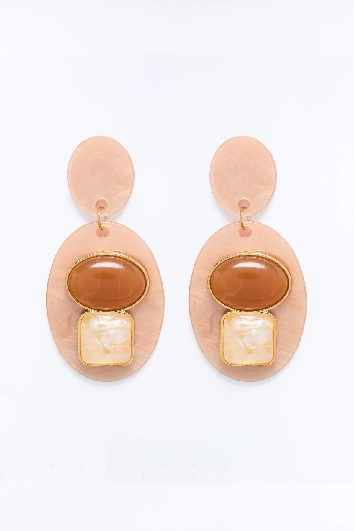 Views From Above Drop Earrings - Nude/combo — Nude/combinação