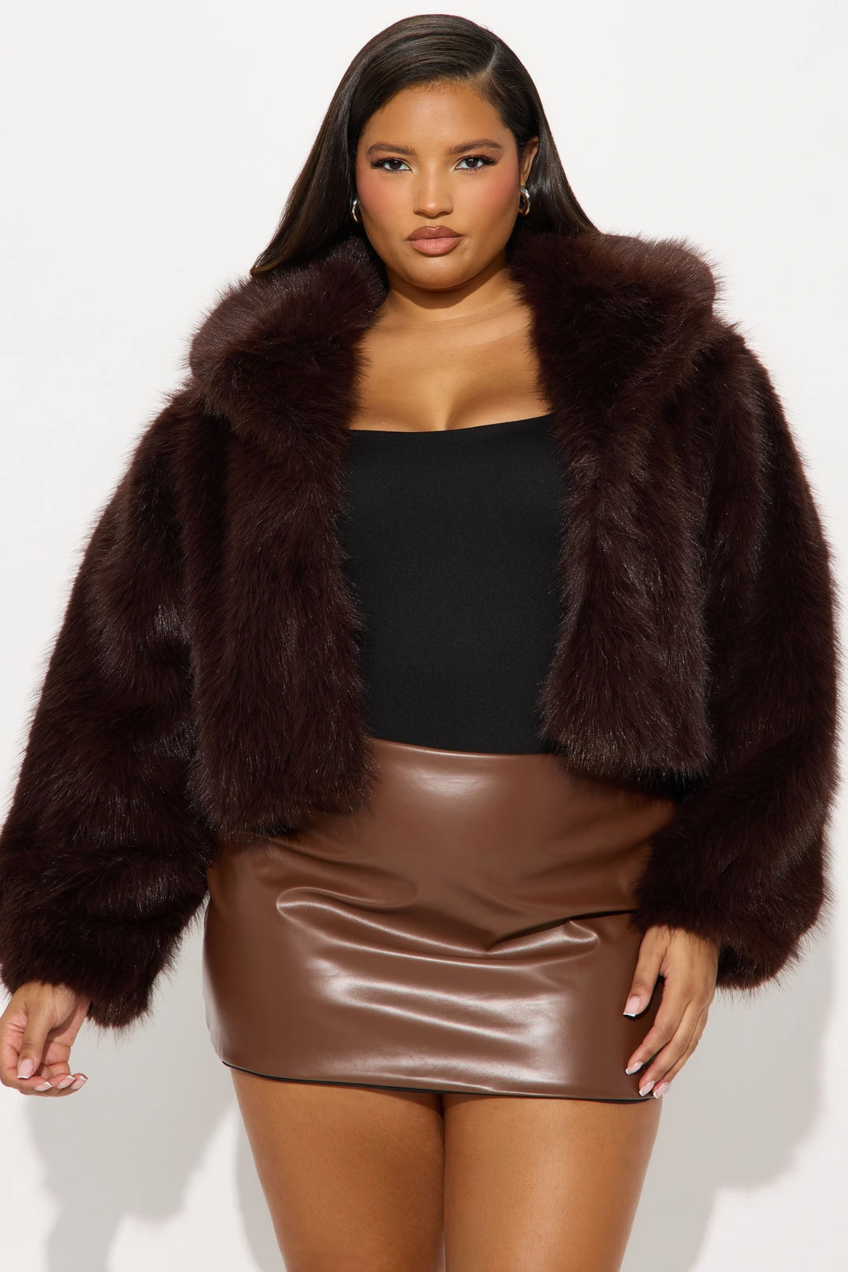 That's Luxe Faux Fur Coat - Chocolate — Chocolate