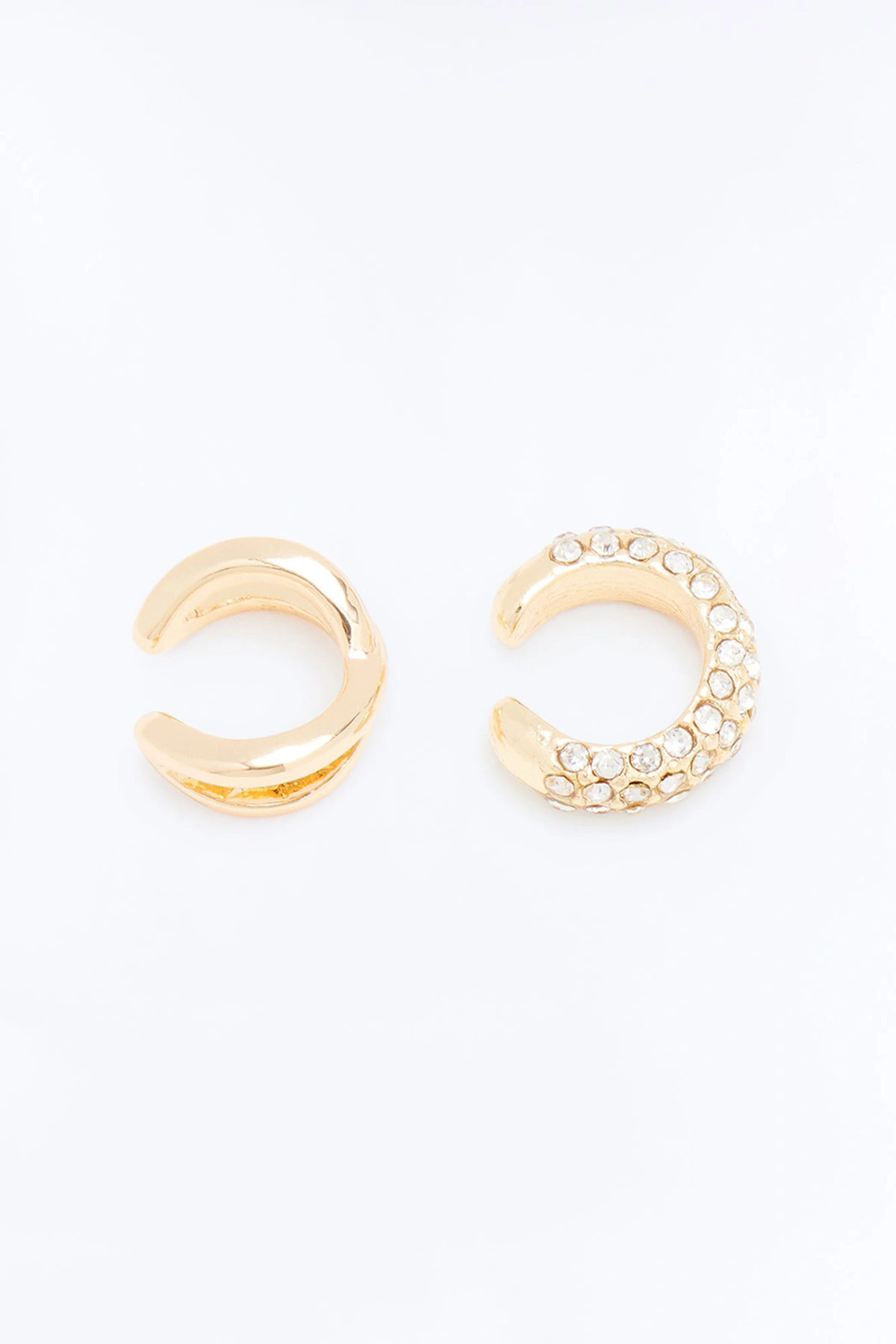 Bling Bling 2 Piece Ear Cuff Set - Gold — Dourado