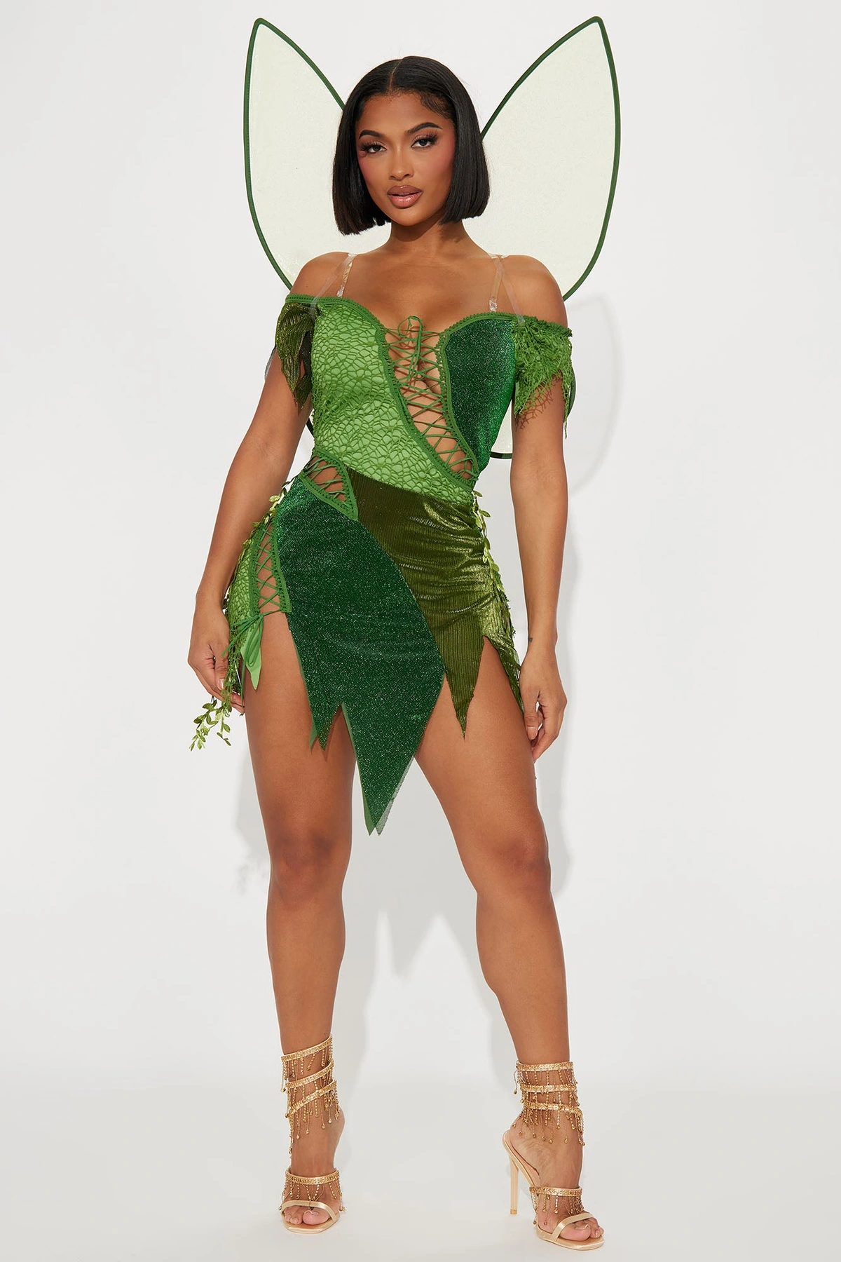 Sassy Fairy 2 Piece Costume Set - Green — Verde