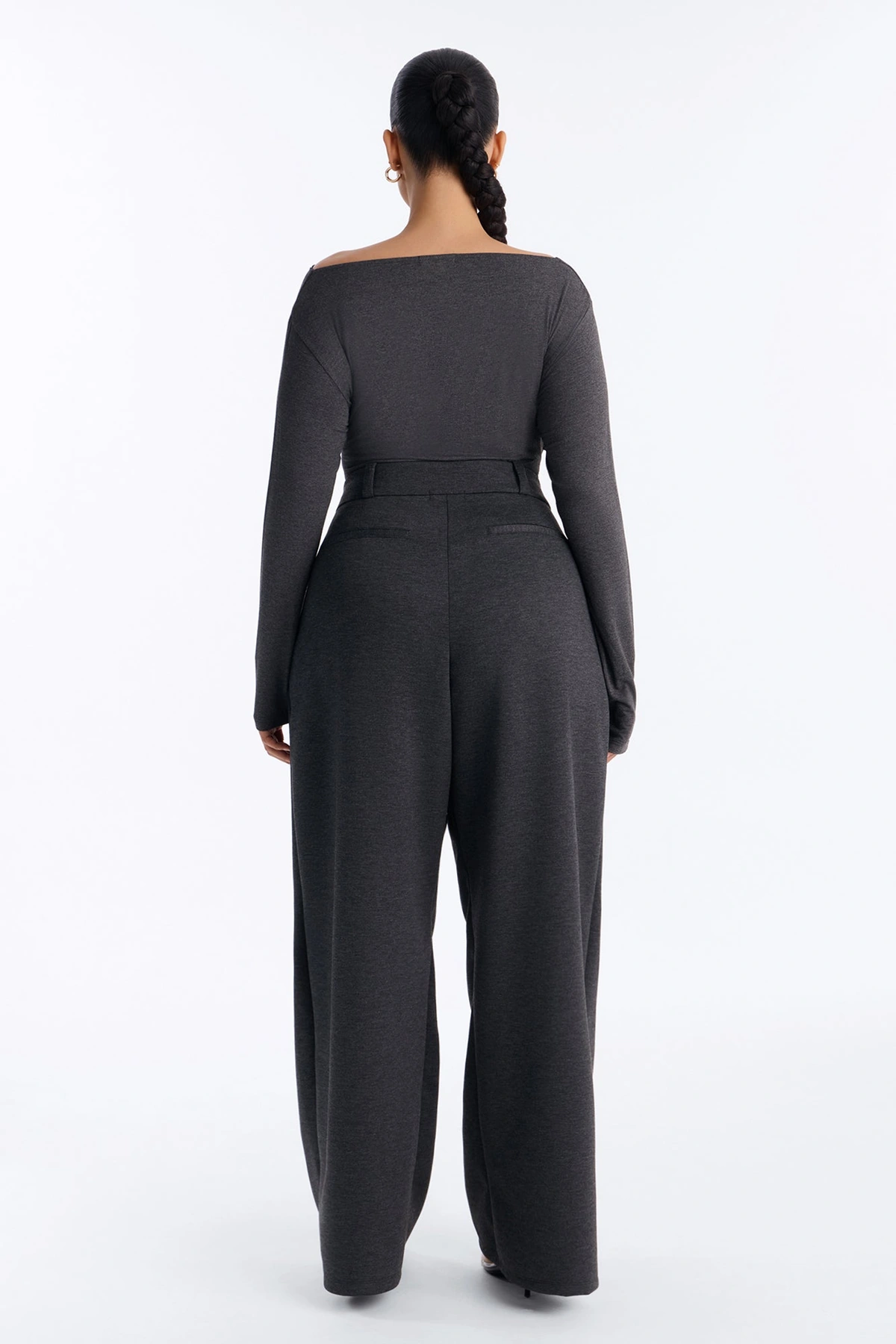 Effortless As Always Wide Leg Pant Set - Charcoal — Cinzento-escuro