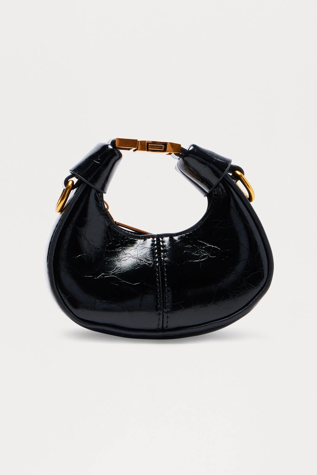 Lil' Link Mini Faux Leather Clutch - Black — Preto