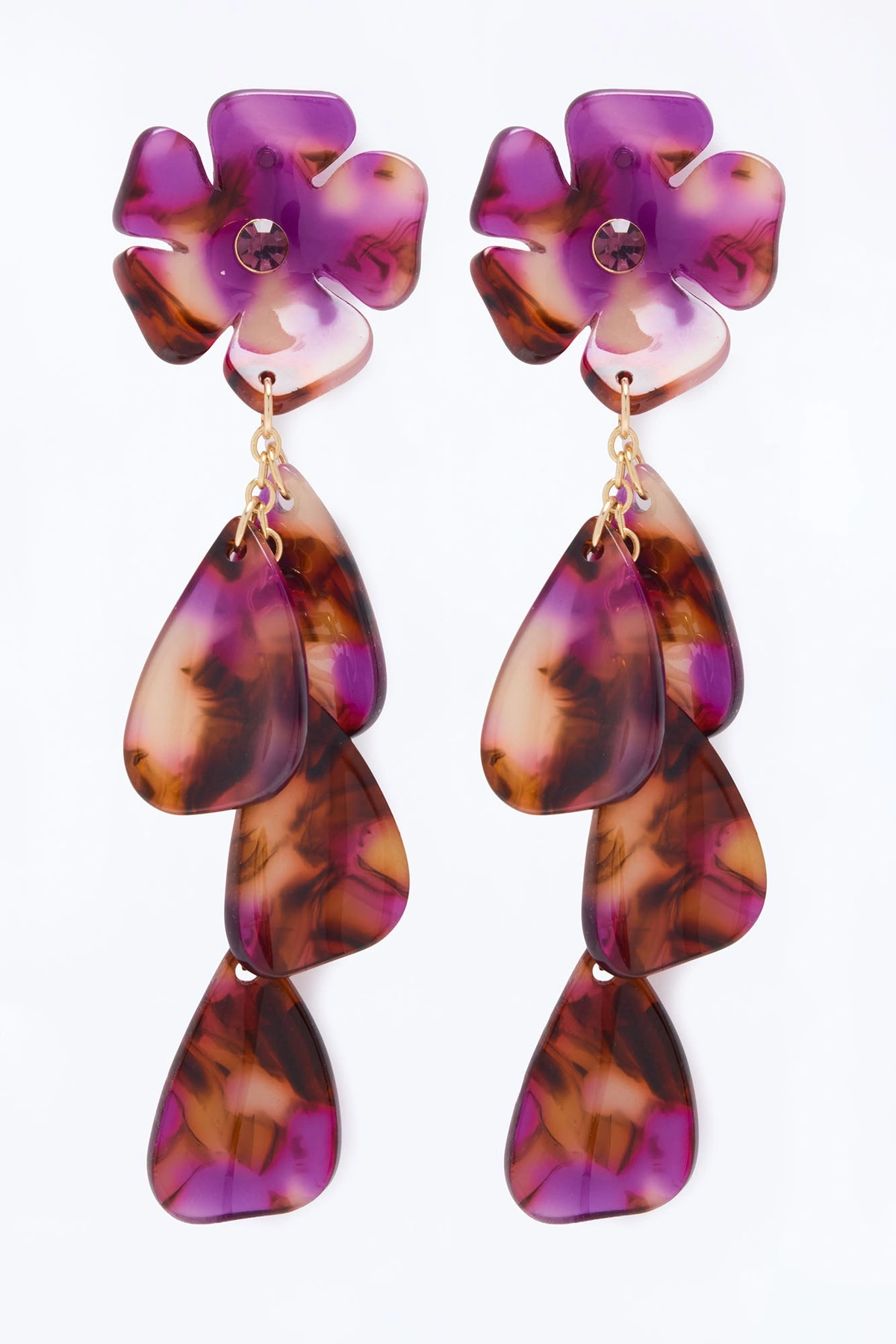 Orchid Muse Earrings - Purple/combo — Roxo/combinação
