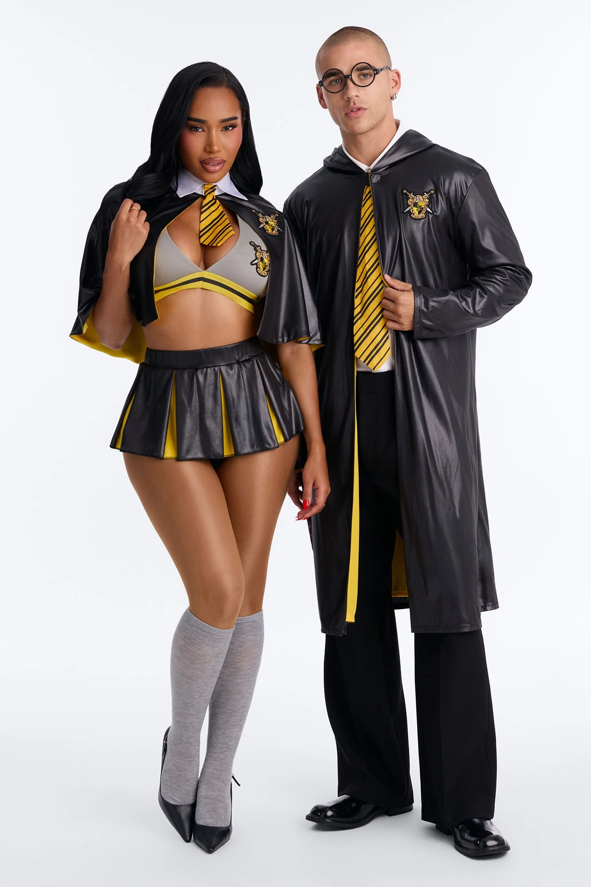 Potions And Passion 4 Piece Costume Set - Black/Yellow — Preto/Amarelo