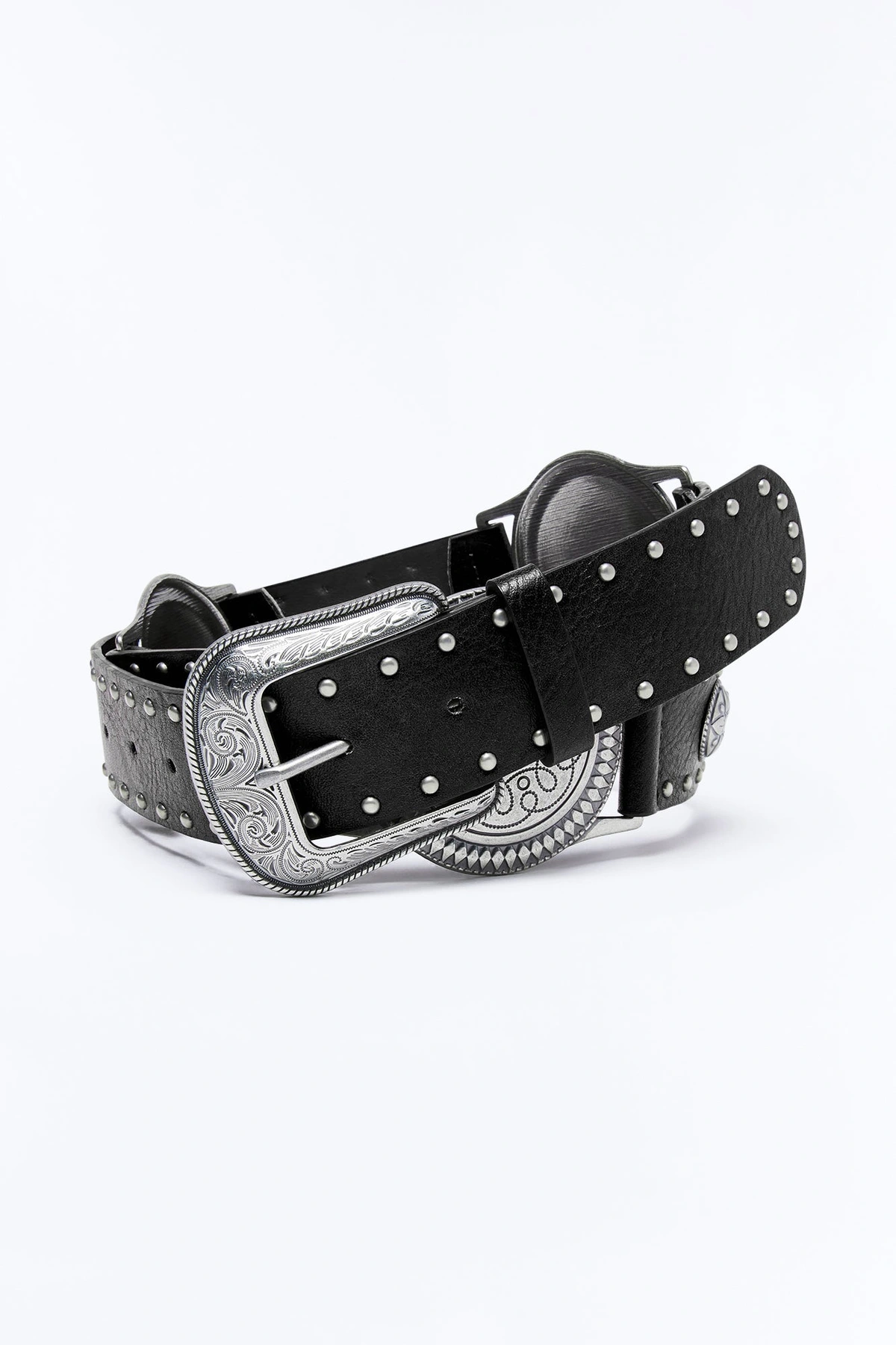 Out And Dirty Western Style Belt - Black — Preto