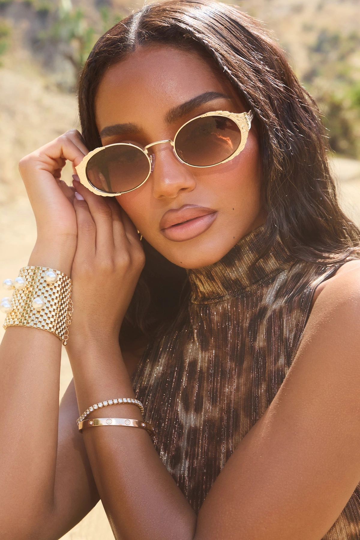 Honey Bloom Sunglasses - Gold — Dourado