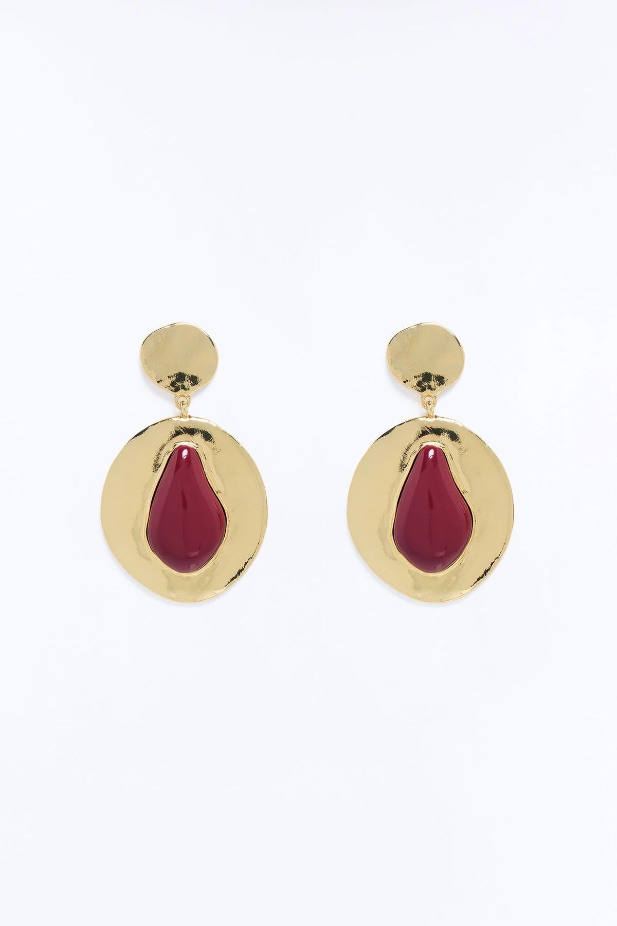 Alora Drop Earrings - Burgundy/combo — Bordô/combinação