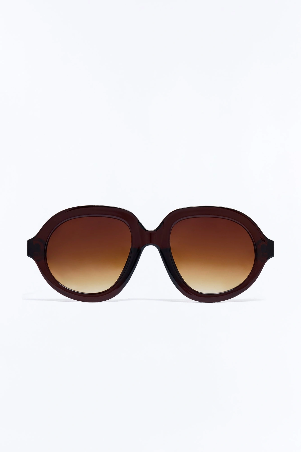 Funk Town Round Sunglasses - Brown — Castanho