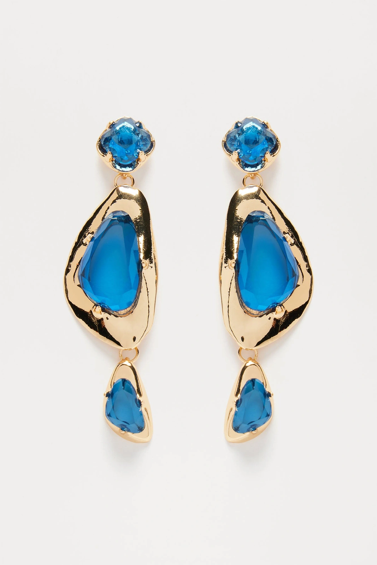 Blue Iris Drop Earrings - Blue — Azul