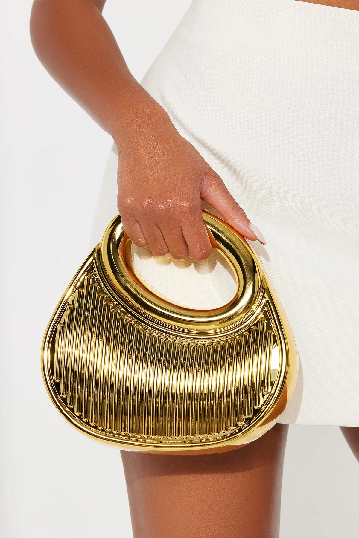 Take Note Hard Case Clutch - Gold — Dourado