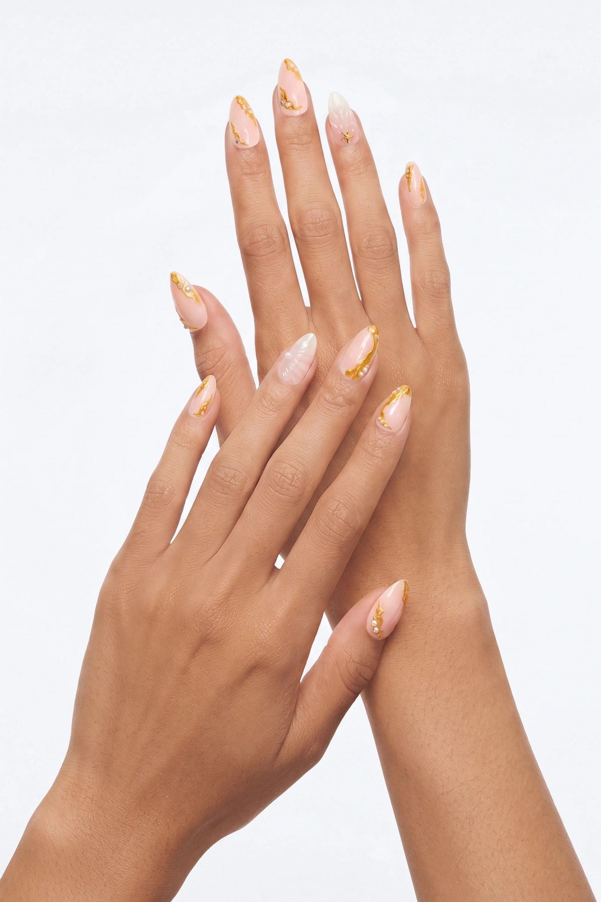 Polished In Paris Press On Nail Set - Pink/combo — Rosa/combinação