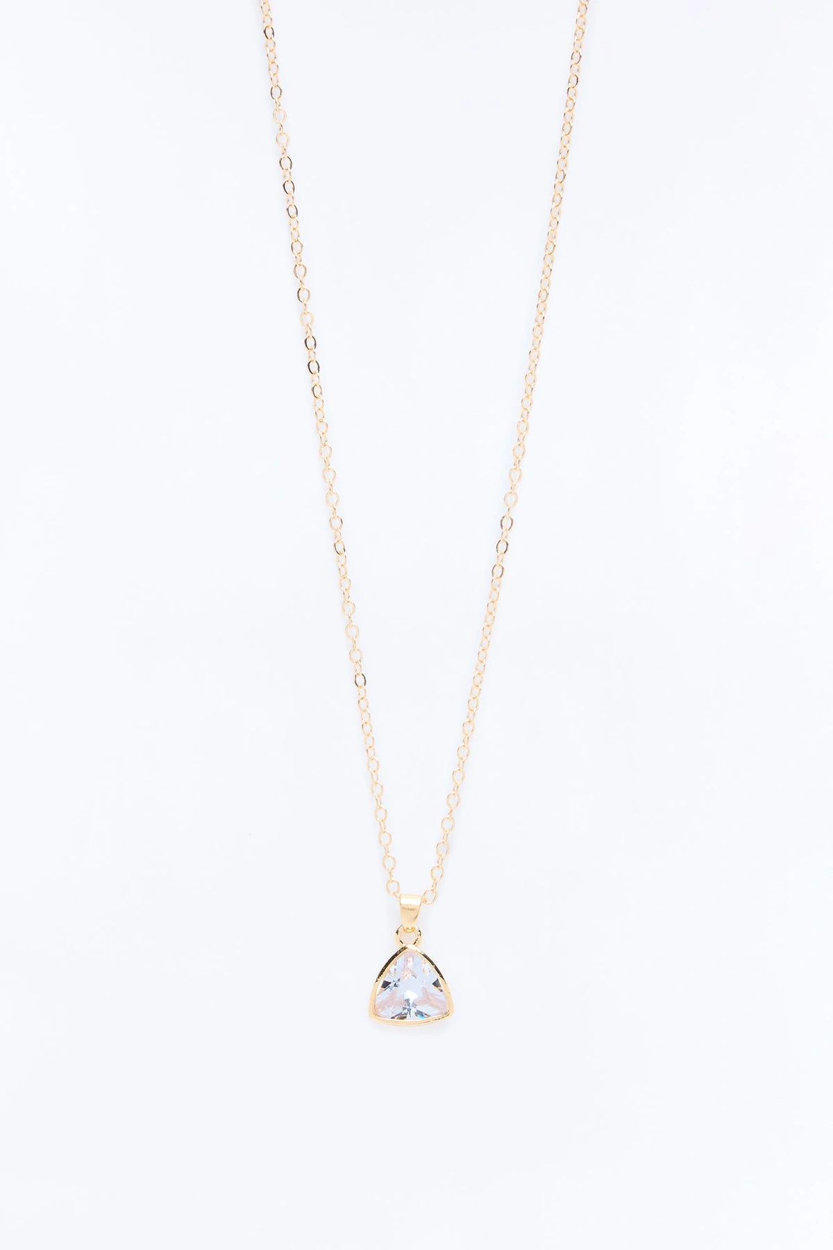Cubic Zirconia Aurelia Necklace - Gold — Dourado