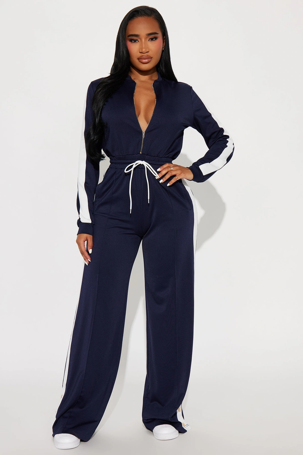 Lianna Jumpsuit - Navy — Azul-marinho