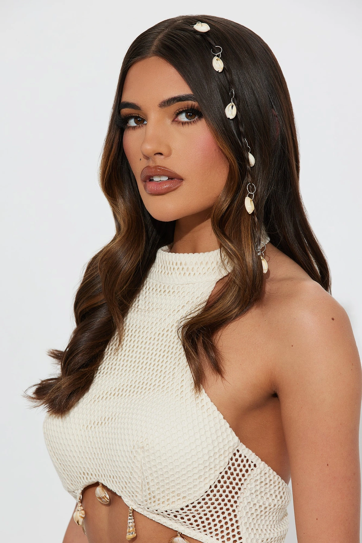 Bahama Beach Babe 6 Piece Hair Ring Set - Ivory — Marfim
