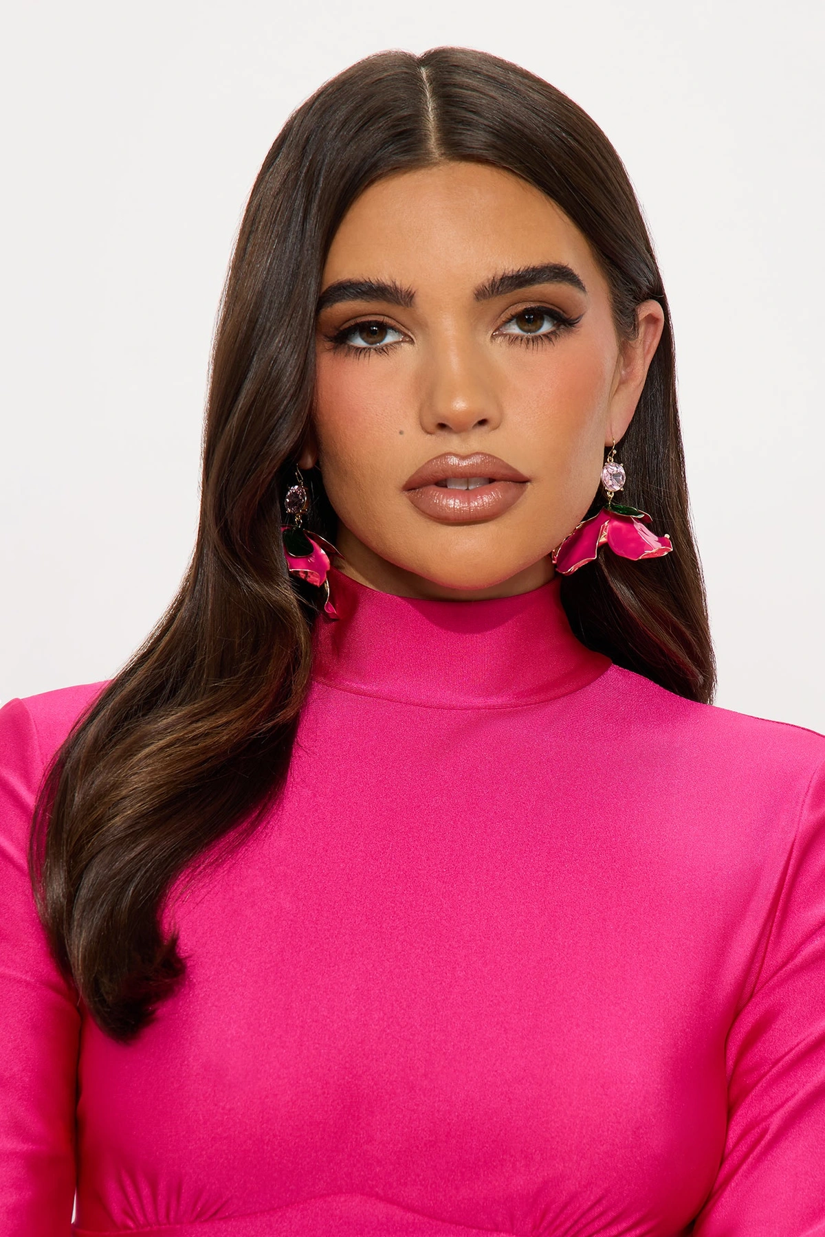 Blessed Blossom Floral Drop Earrings - Red — Vermelho