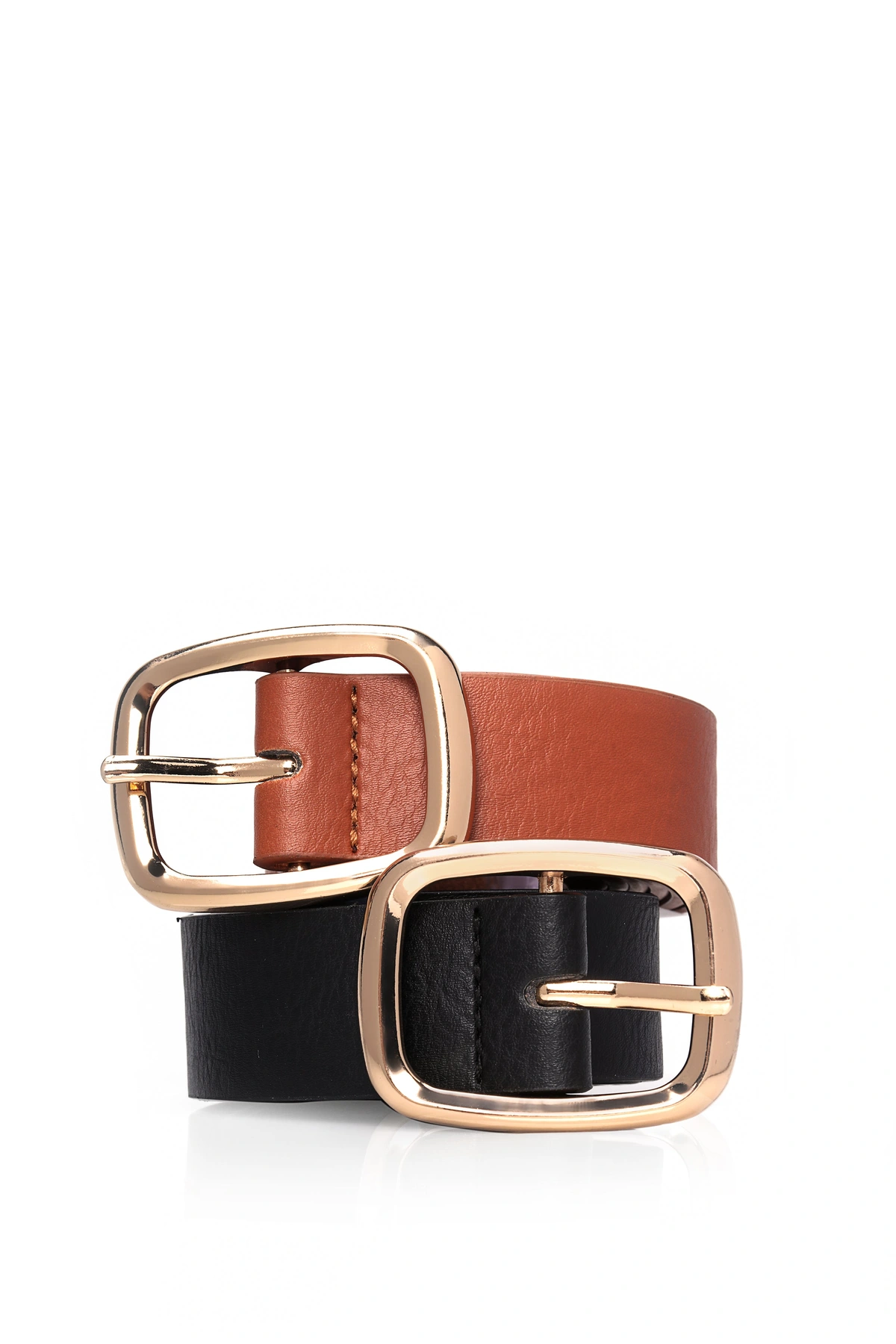 Essential Basic Belt Set - Black/Tan — Preto/Castanho-claro