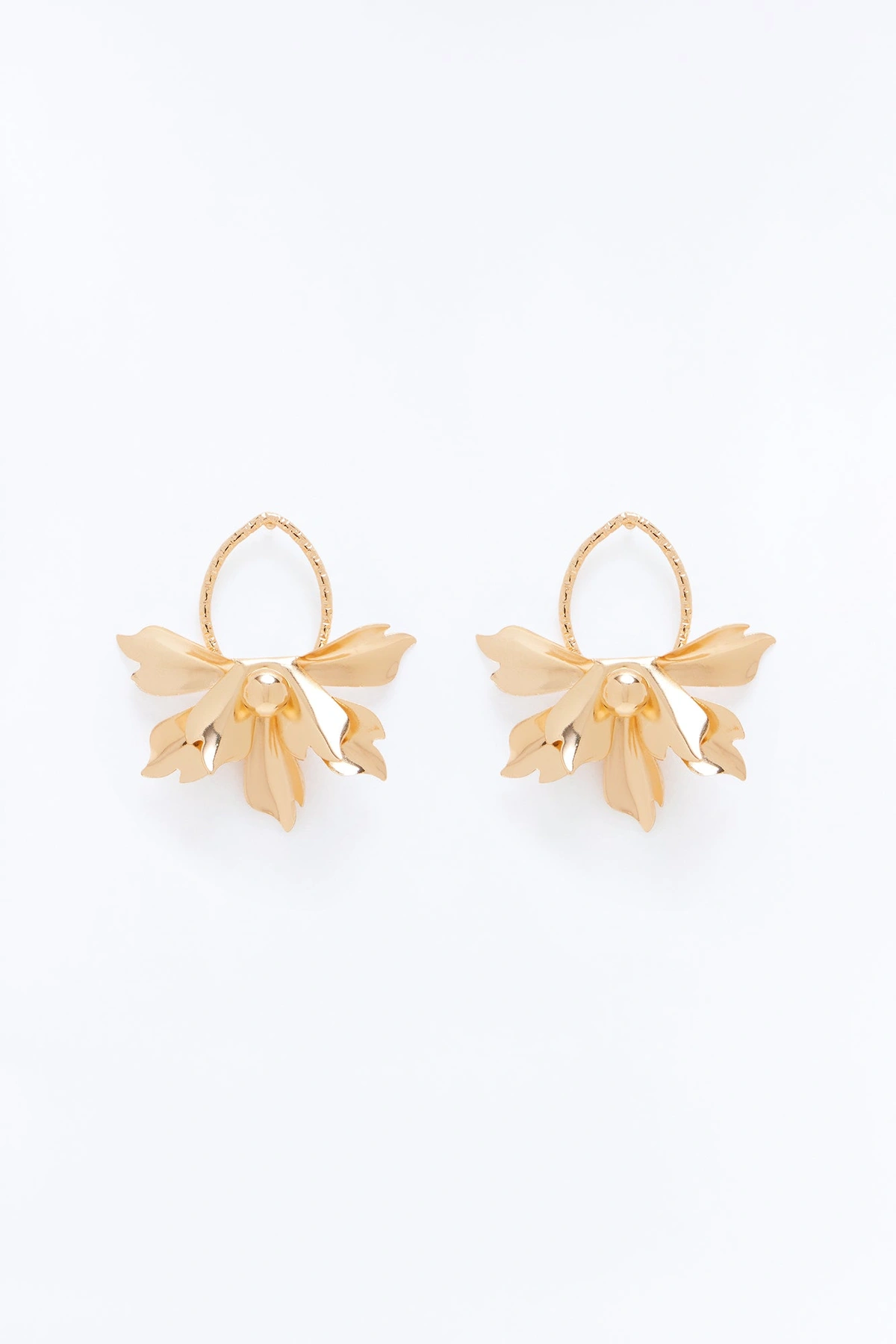 Devin Floral Earrings - Gold — Dourado