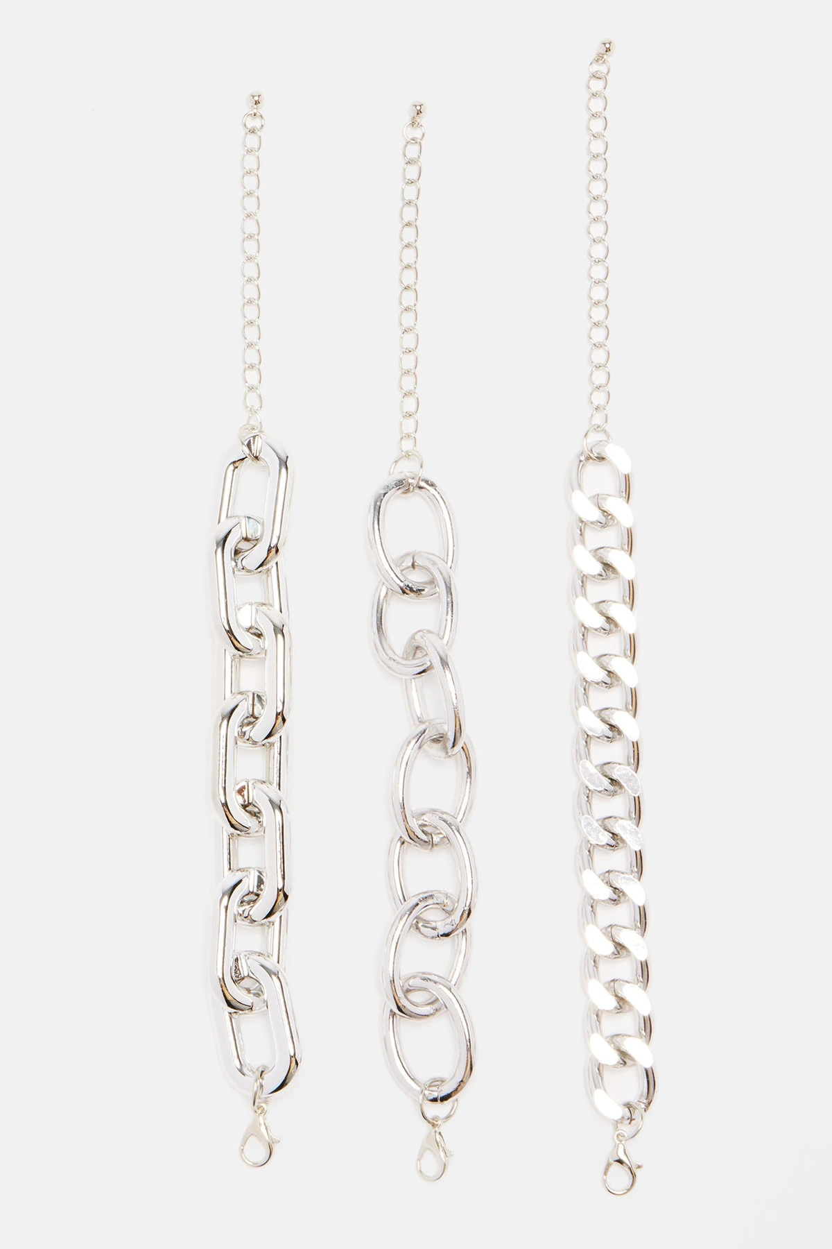 Never The Less 3 Piece Bracelet Set - Silver — Prateado