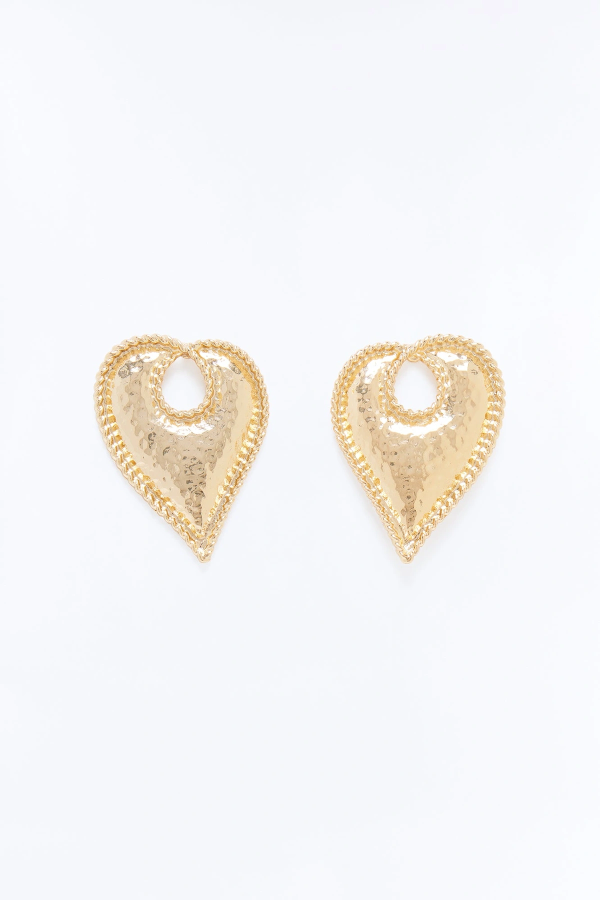 Heartful Drop Earrings - Gold — Dourado