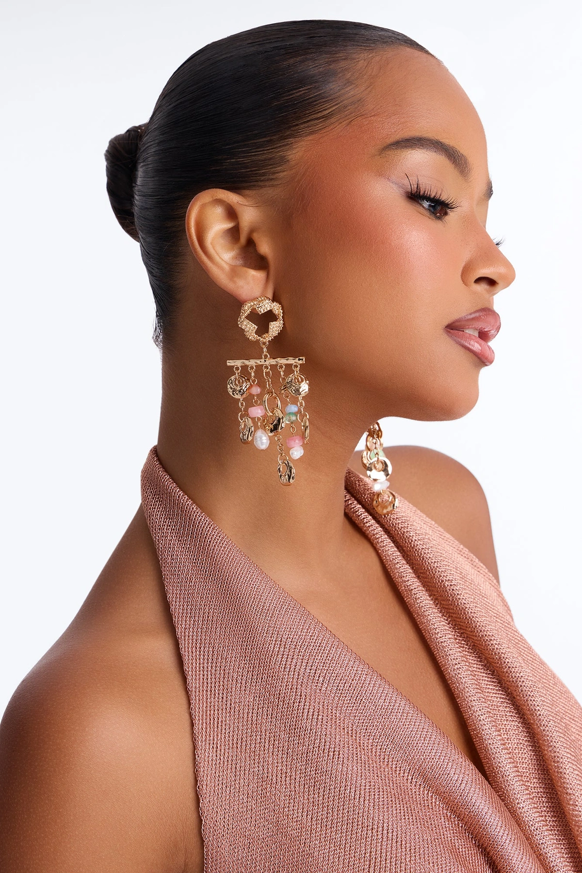 Desire Pearls Drop Earrings - Gold/combo — Dourado/combinação