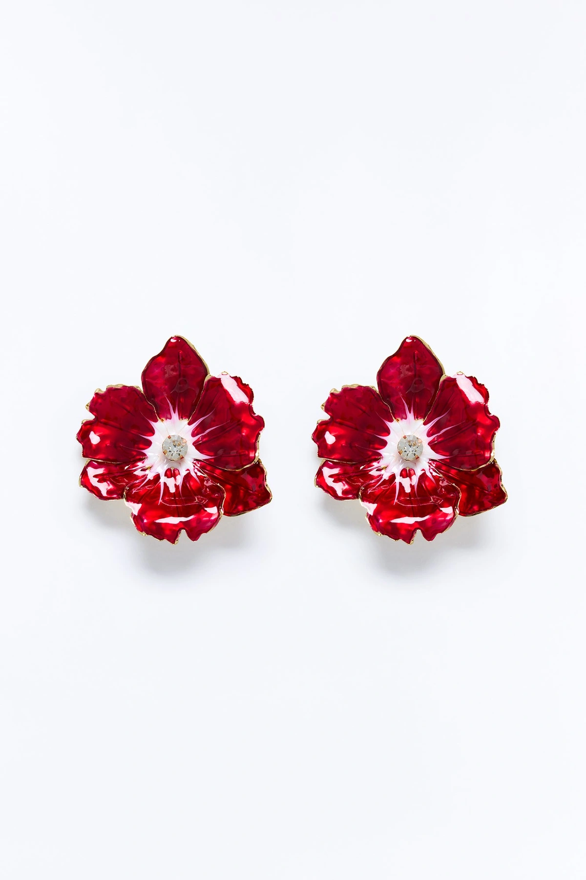 Fluerish Flor Drop Earrings - Red — Vermelho
