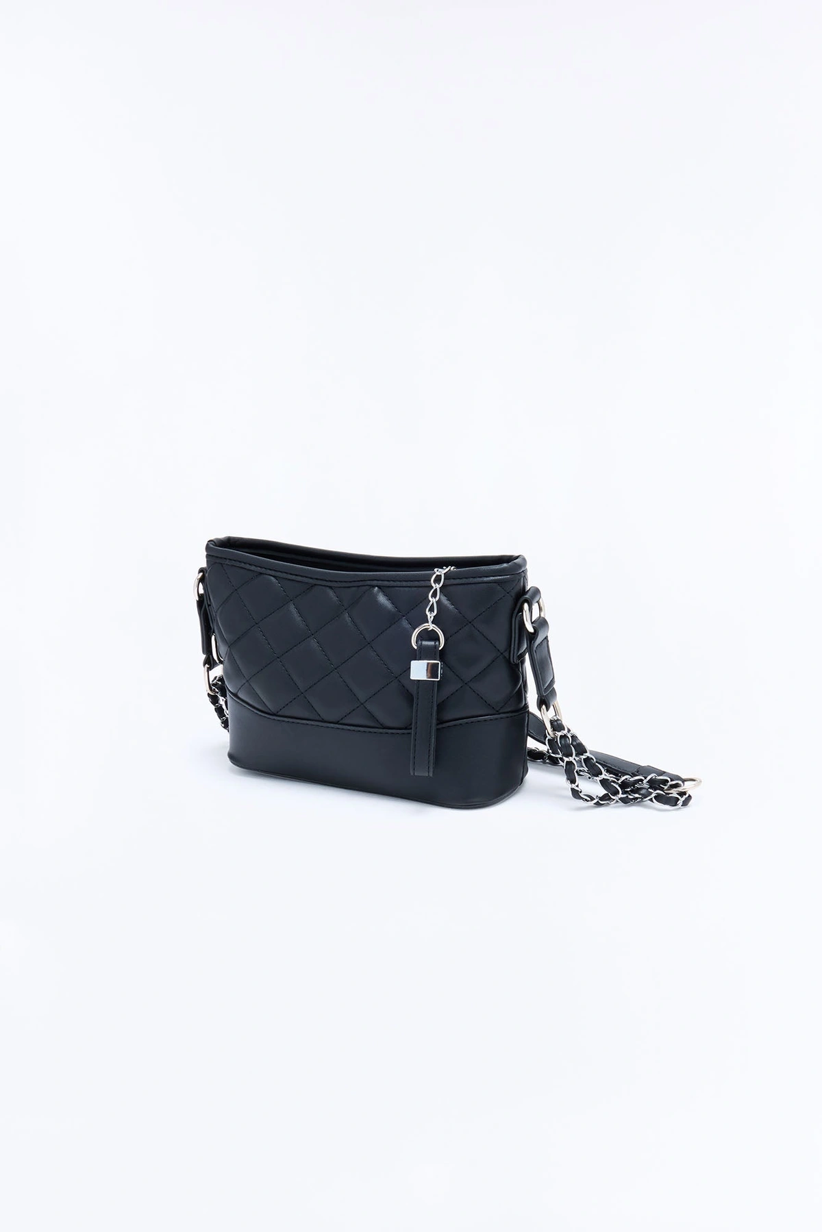 Pillow Talk Faux Leather Crossbody Handbag - Black — Preto