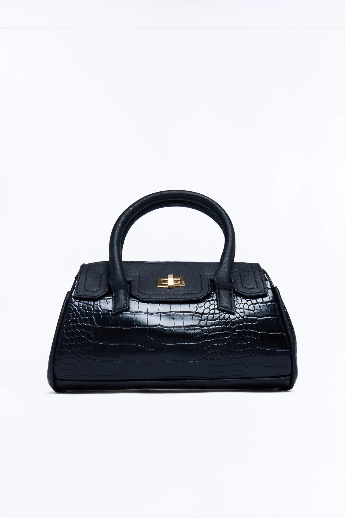 A Thing Of Beauty Faux Leather Satchel Handbag - Black — Preto