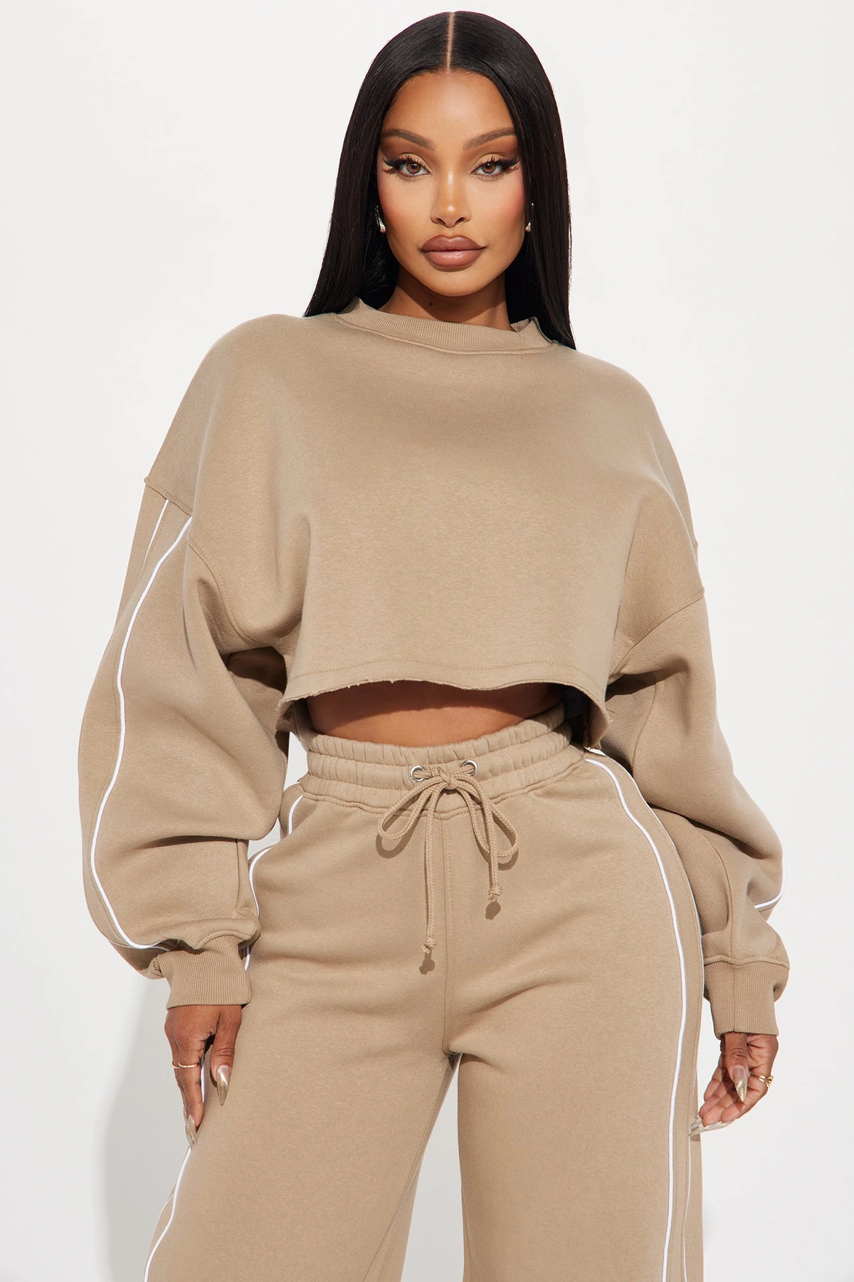 Almost The Weekend Lounge Top - Taupe — Bege acinzentado