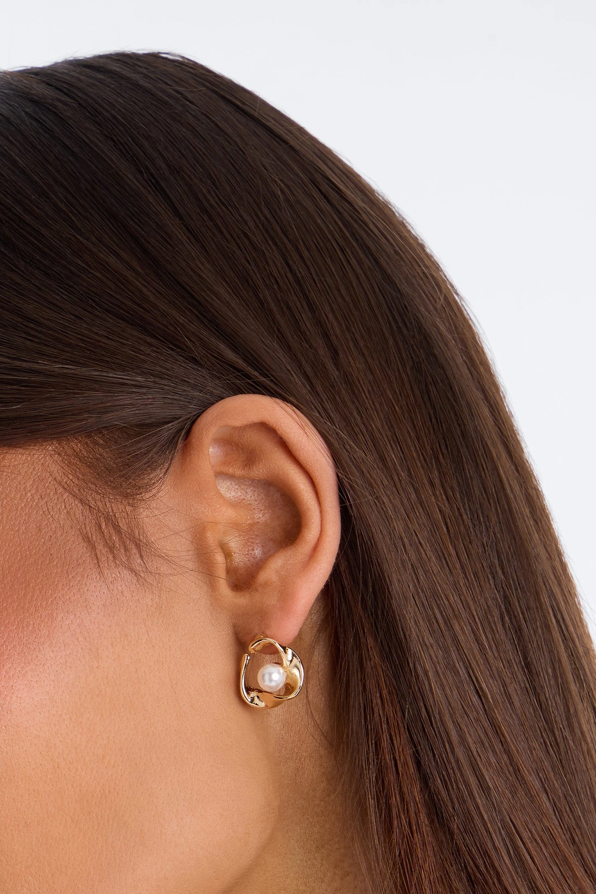 Focus On Me Stud Earrings - Gold — Dourado