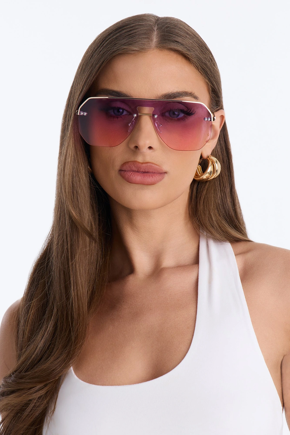 Just Having Fun Sunglasses - Purple/combo — Roxo/combinação