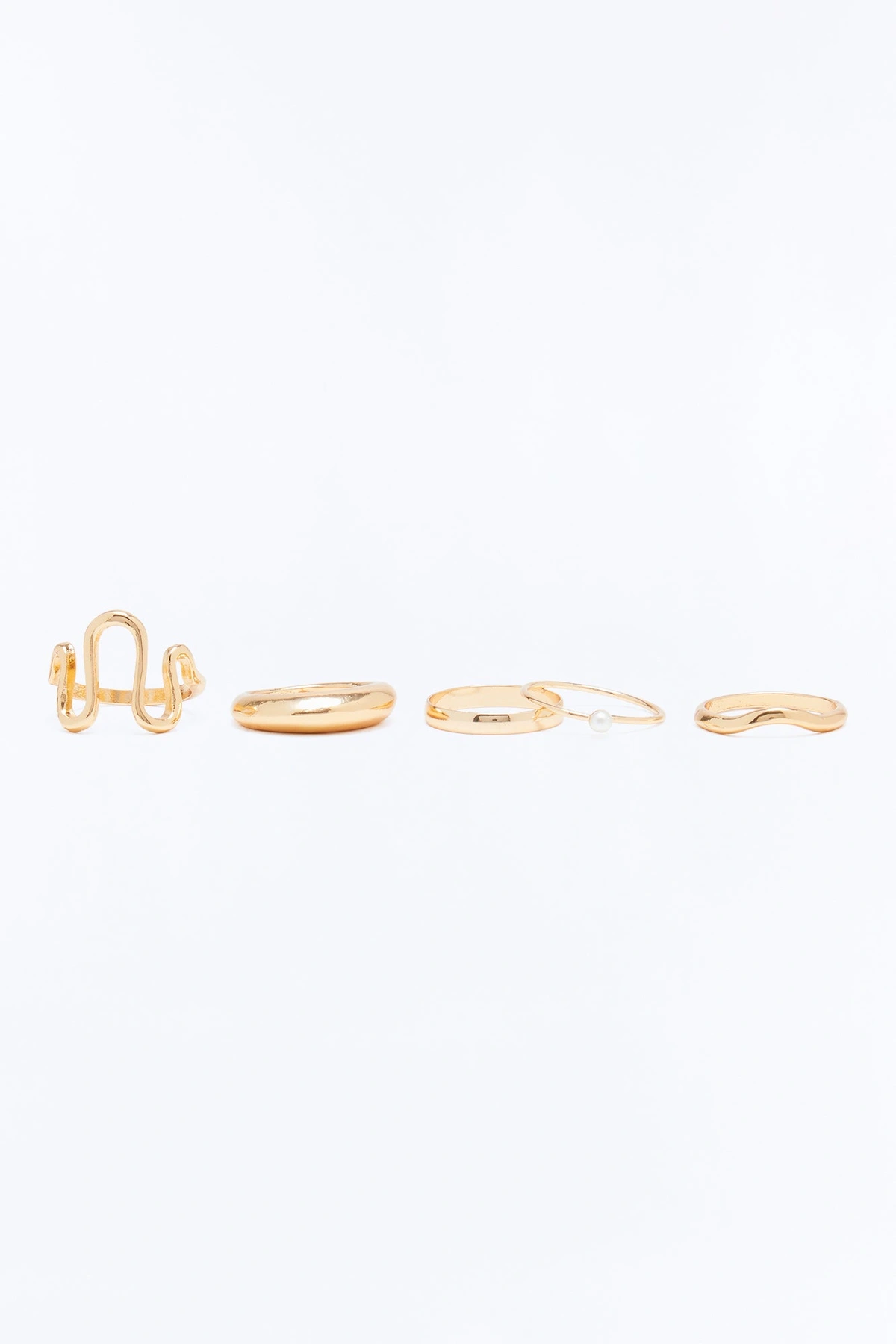 Best To Me 5 Piece Ring Set - Gold — Dourado