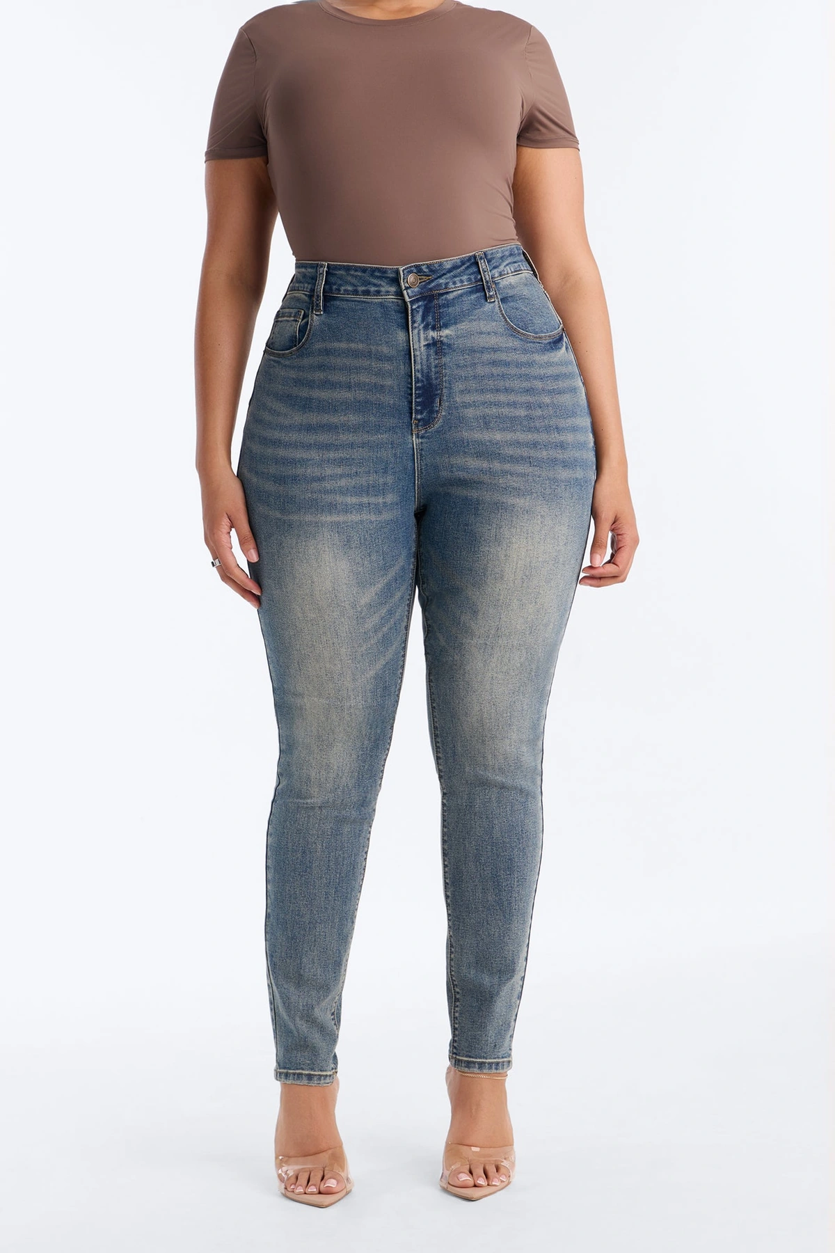 Tall Isla Sculpting Skinny Jeans - Medium Wash — Ganga de lavagem média