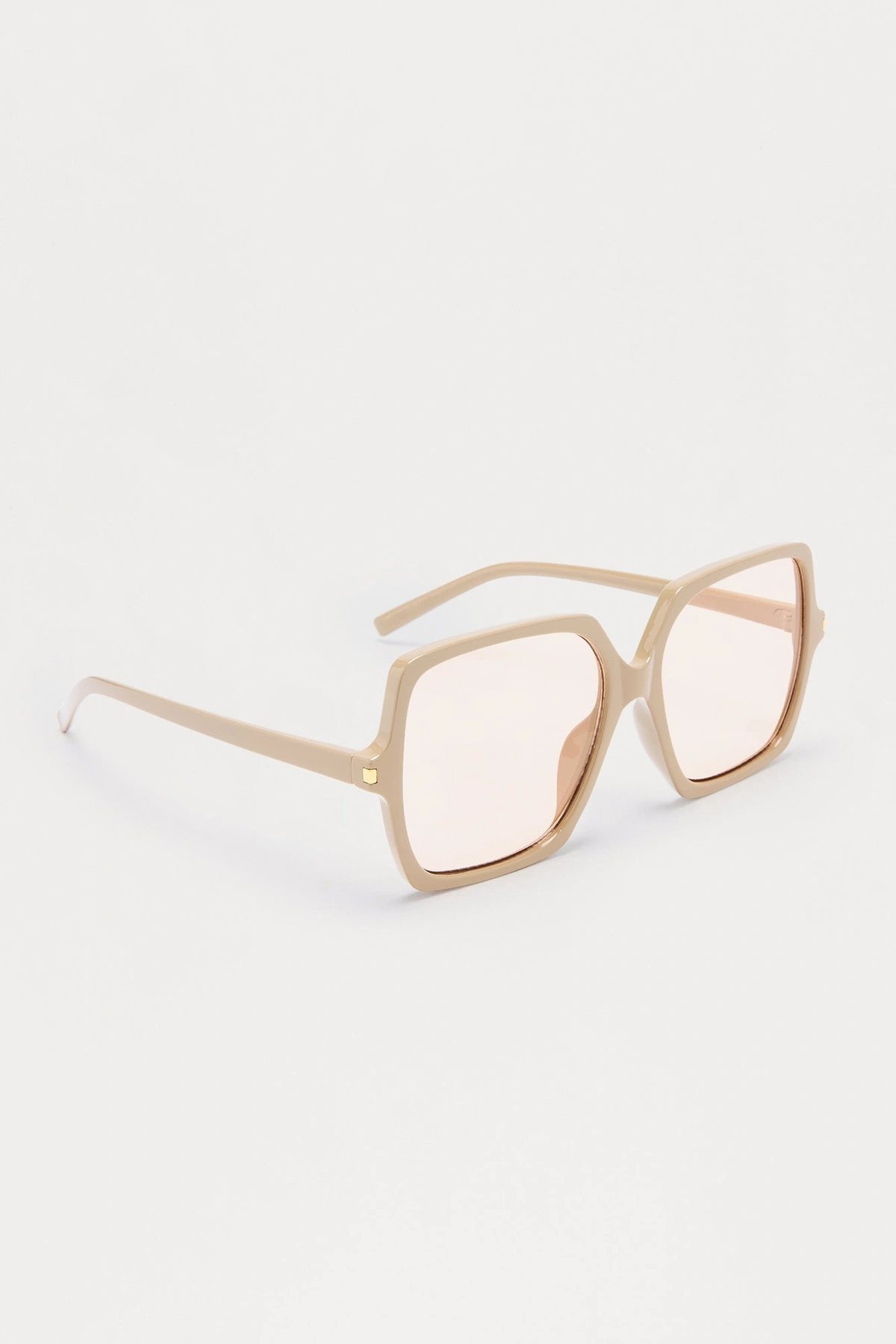Wink At Me Square Sunglasses - Tan — Castanho-claro