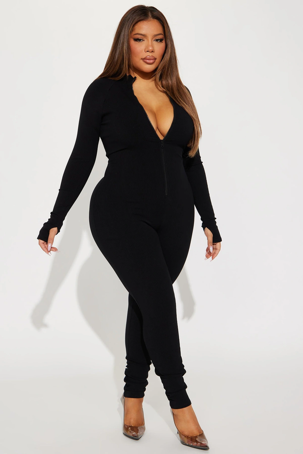 Juliet Snatched Jumpsuit - Black — Preto