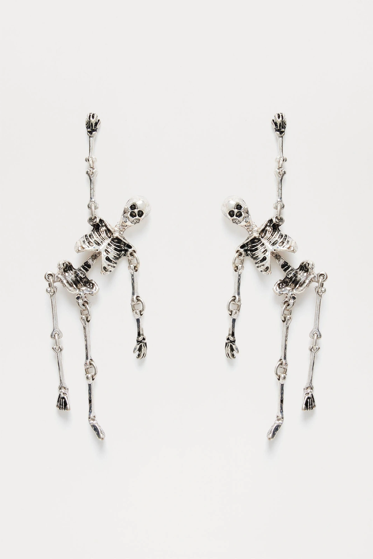 Hang Man Earrings - Silver — Prateado