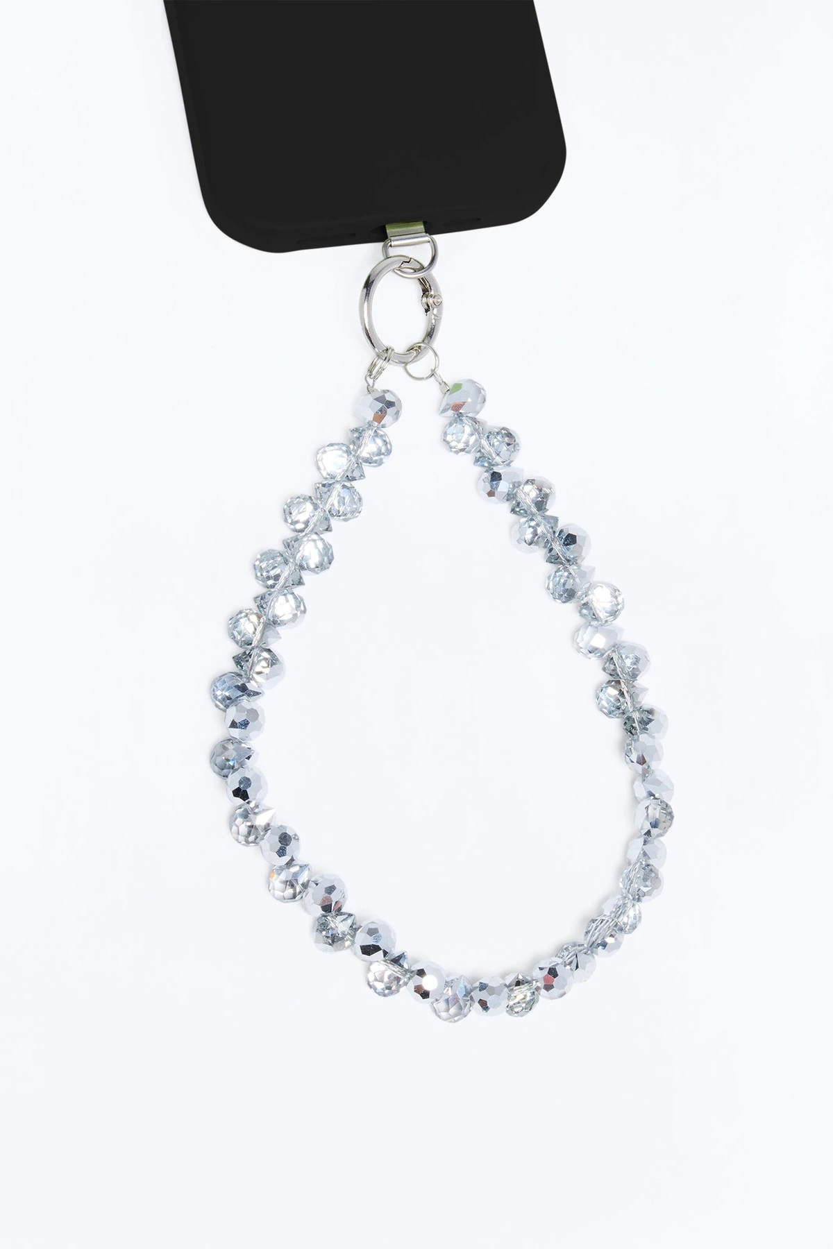 Beautiful Dream Rhinestone Beaded Phone Wristlet - Silver — Prateado