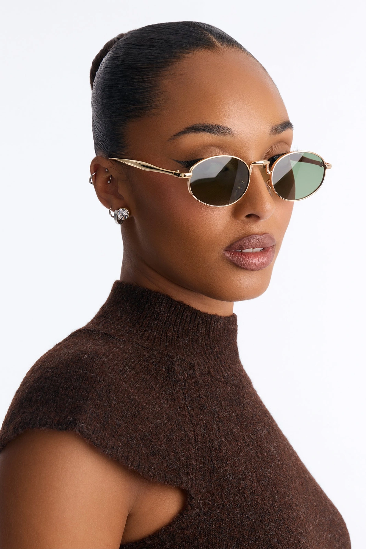 Stand By Me Sunglasses - Gold/Green — Dourado/Verde