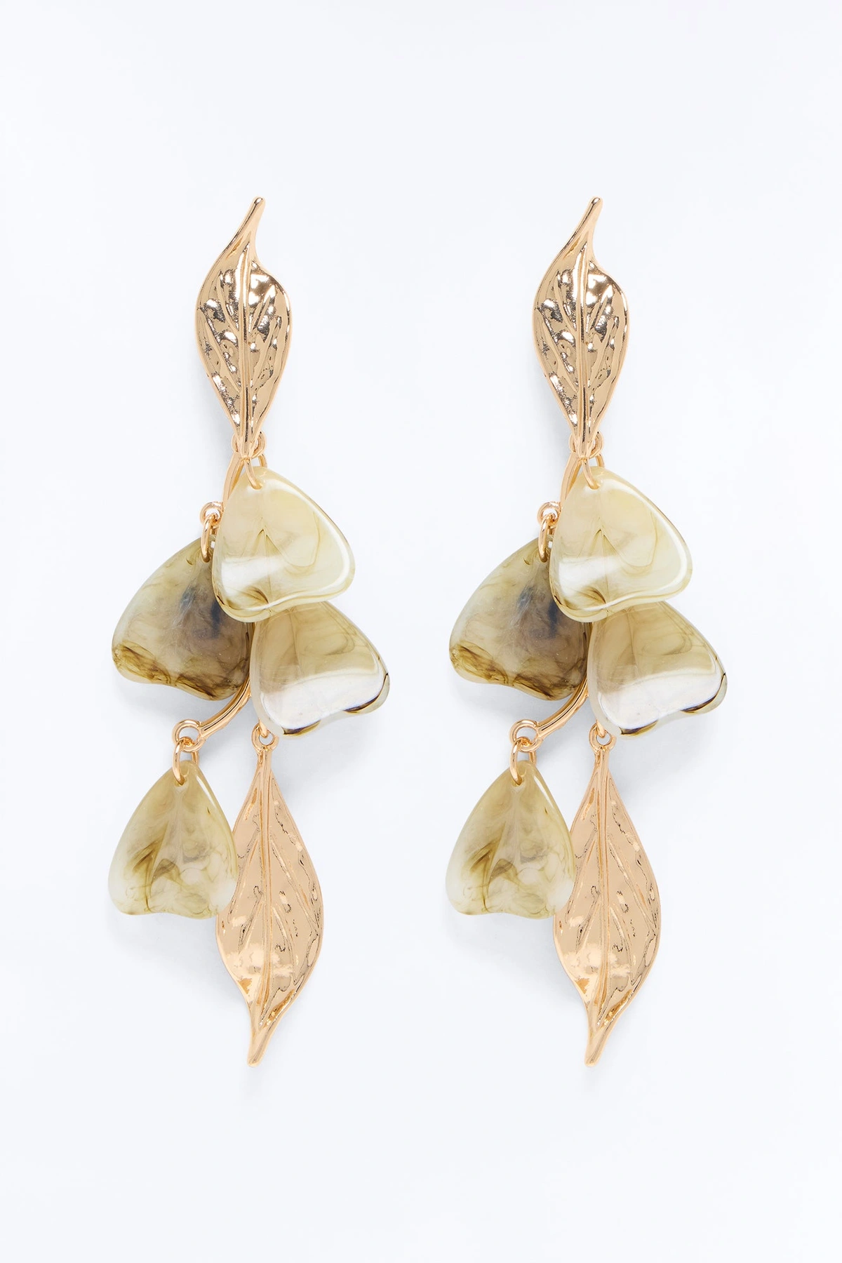 Resort Ready Drop Earrings - Gold/Green — Dourado/Verde