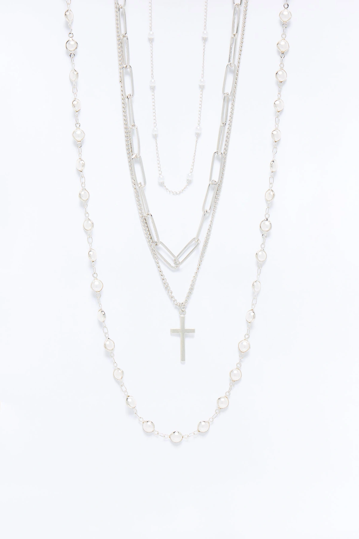 High Hopes Layered Necklace - Silver — Prateado